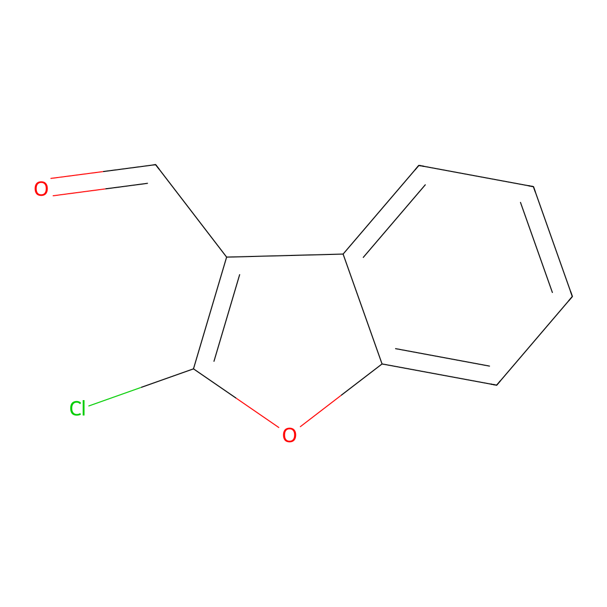 2-Chloro-1-benzofuran-3-carbaldehyde molecular structure, CAS 79091-27-3