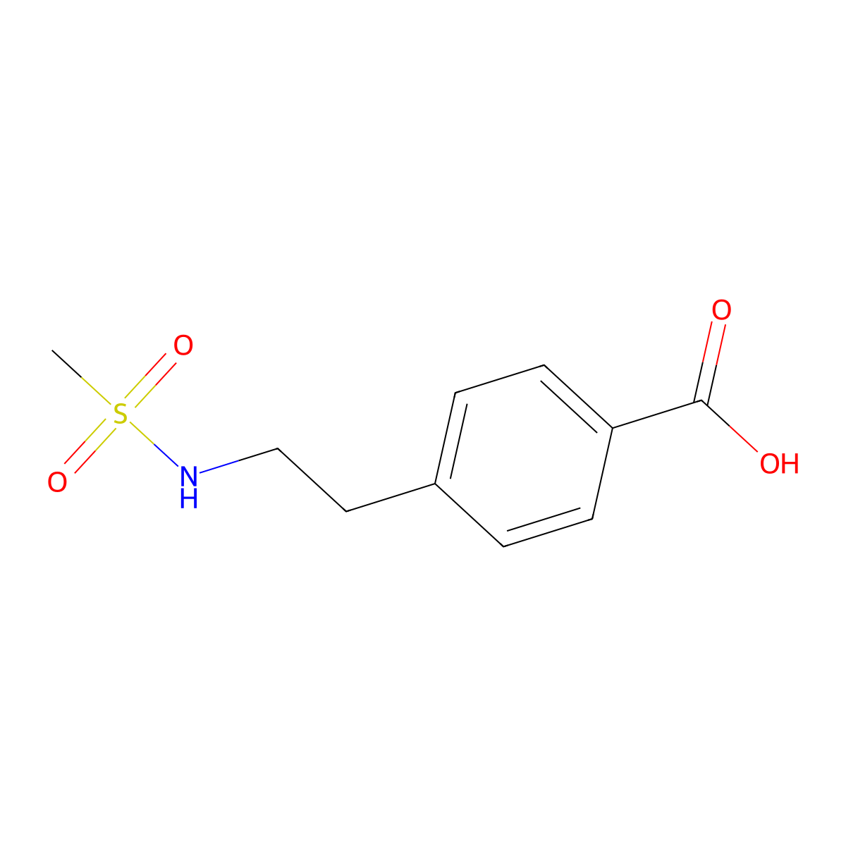 4-(2-Methanesulfonamidoethyl)benzoic acid molecular structure, CAS 79094-22-7