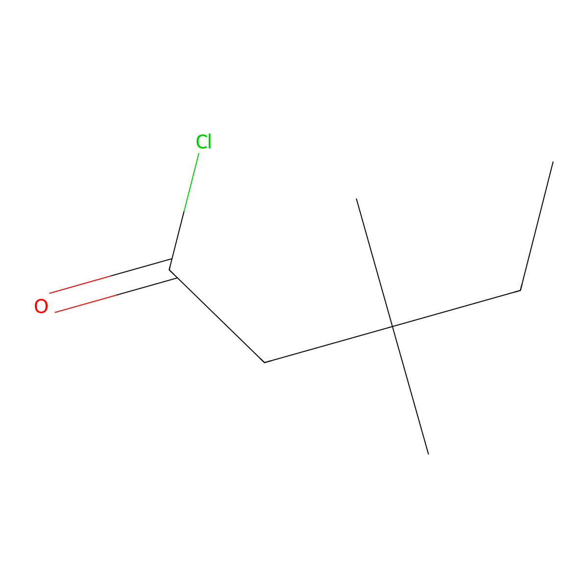 3,3-Dimethylpentanoyl chloride molecular structure, CAS 79097-84-0