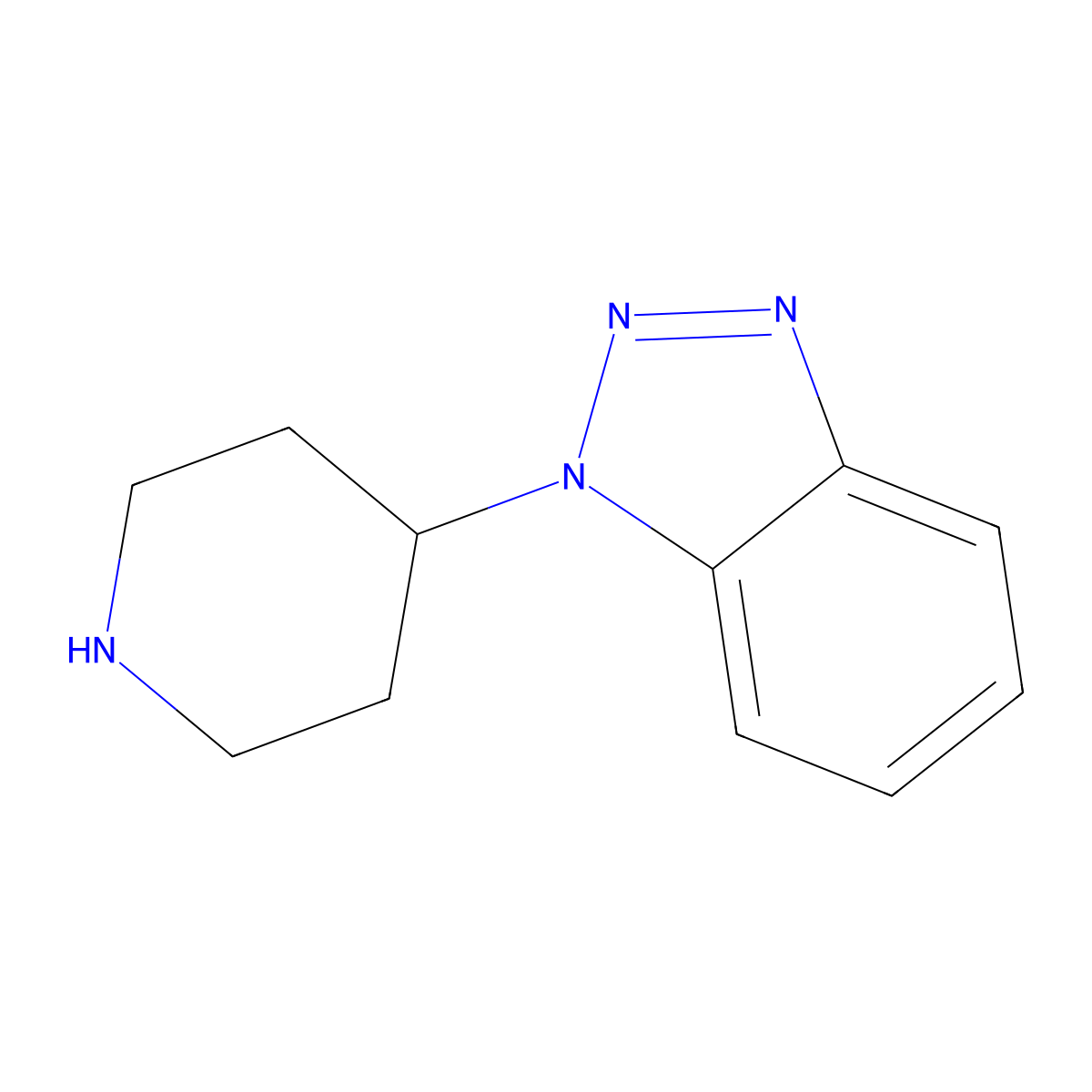 1-(piperidin-4-yl)-1H-1,2,3-benzotriazole molecular structure, CAS 79098-96-7