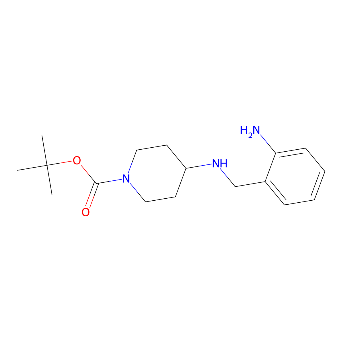 tert-Butyl 4-(2-aminobenzylamino)piperidine-1-carboxylate molecular structure, CAS 79098-98-9