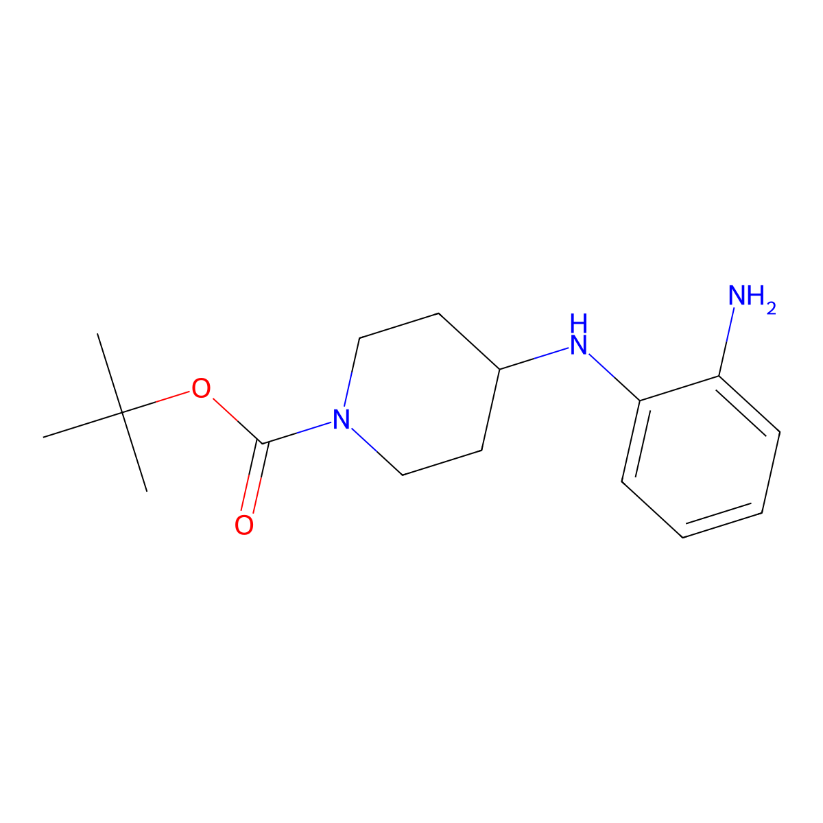 Tert-butyl 4-[(2-aminophenyl)amino]piperidine-1-carboxylate molecular structure, CAS 79099-00-6