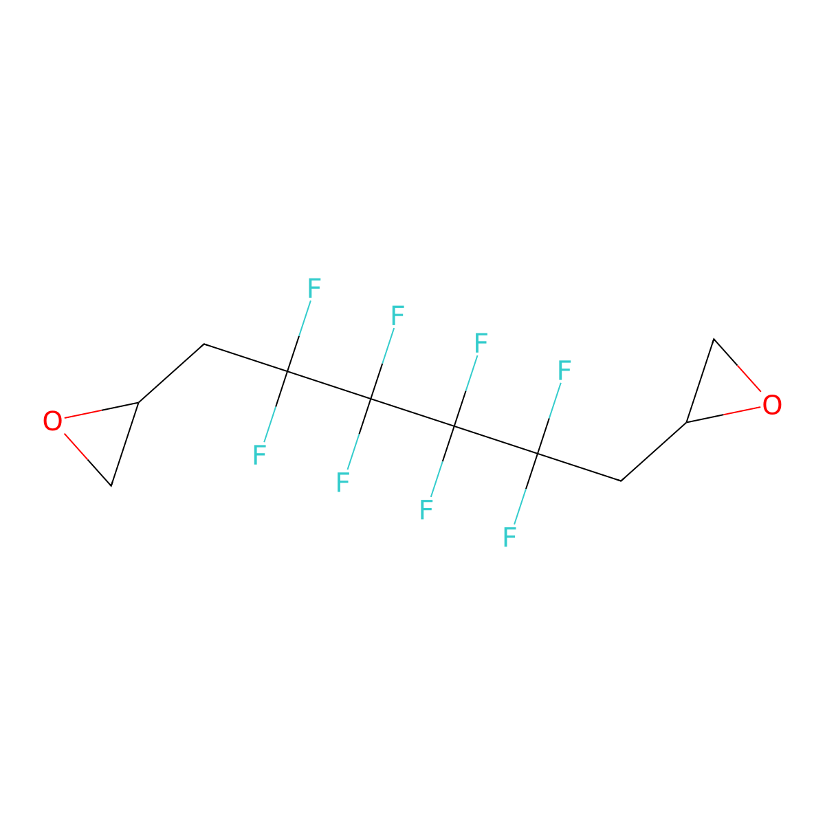 2,2'-(2,2,3,3,4,4,5,5-Octafluorohexane-1,6-diyl)bis(oxirane) molecular structure, CAS 791-22-0