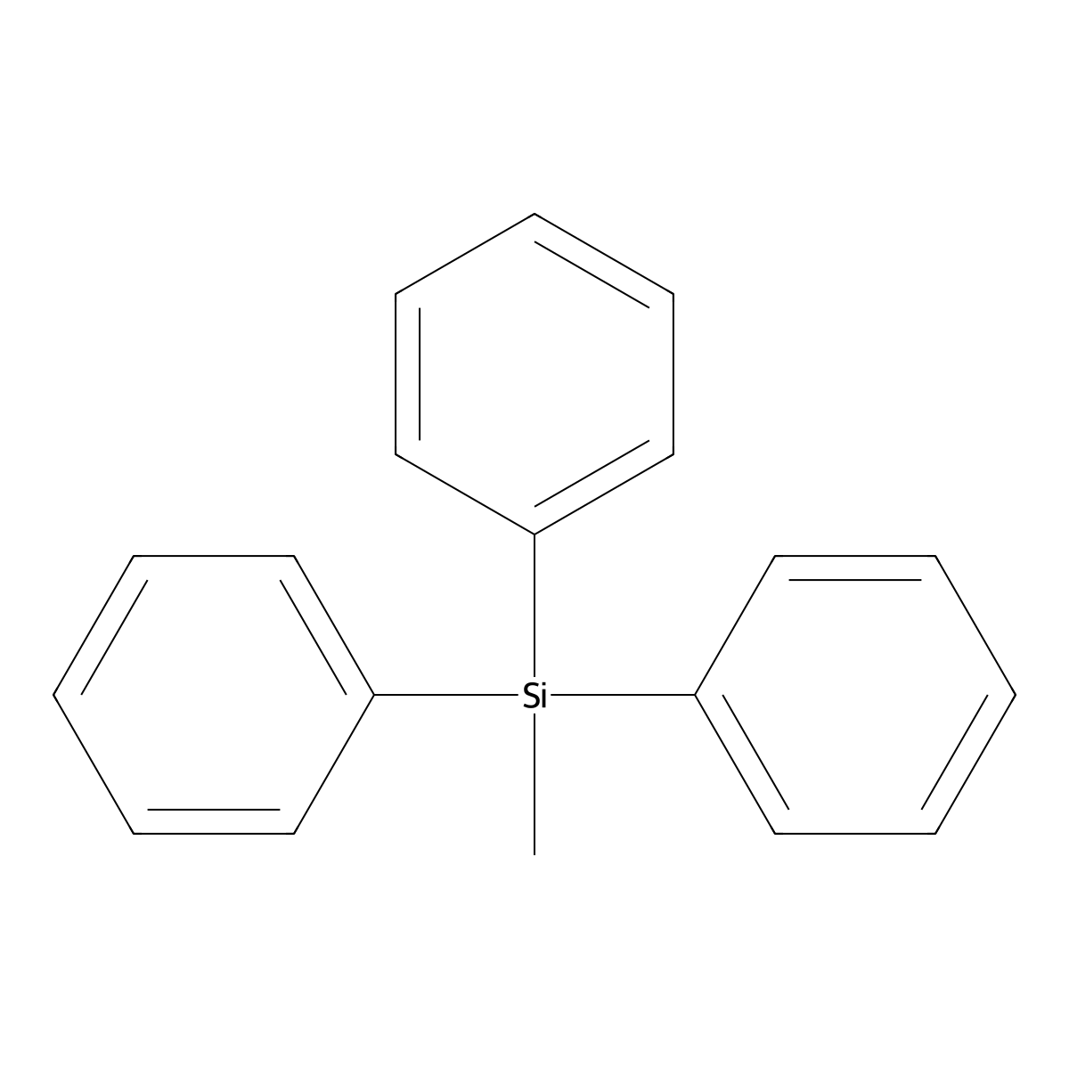 Methyltriphenylsilane molecular structure, CAS 791-29-7