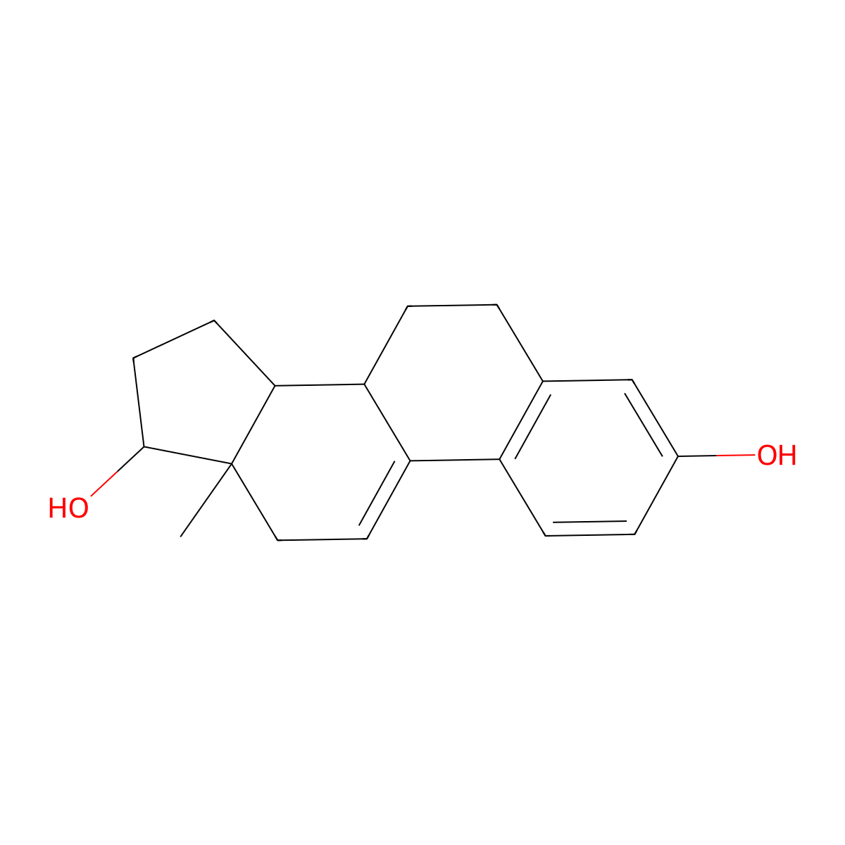 delta9,11-Estradiol molecular structure, CAS 791-69-5