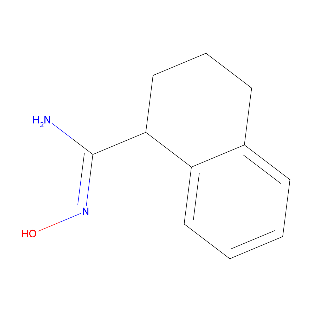 N'-hydroxy-1,2,3,4-tetrahydronaphthalene-1-carboximidamide molecular structure, CAS 791005-33-9