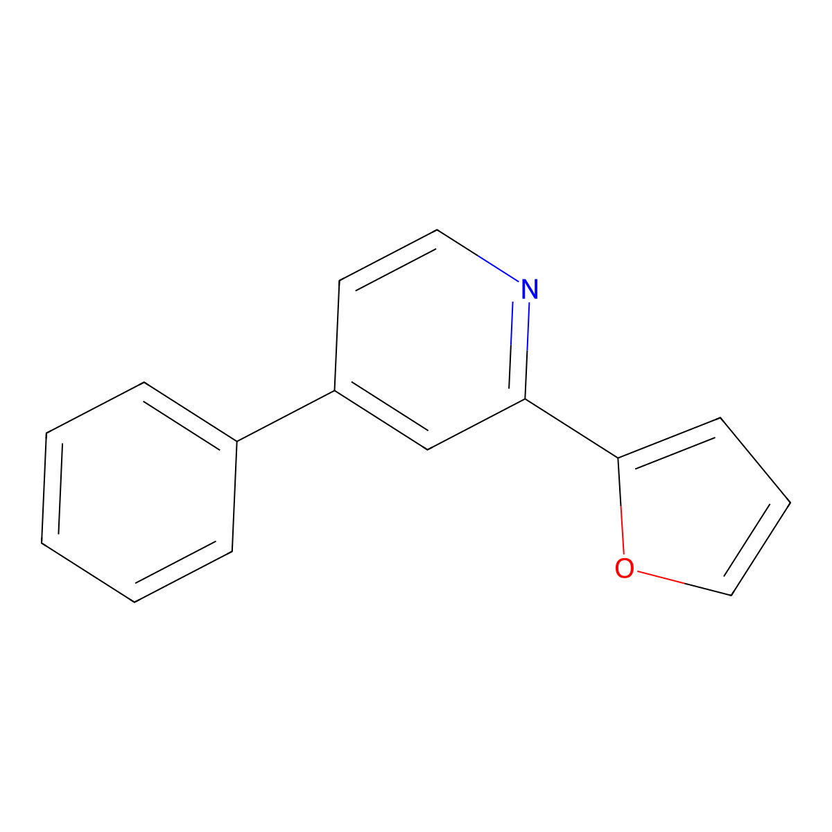 2-(Furan-2-yl)-4-phenylpyridine molecular structure, CAS 791026-76-1