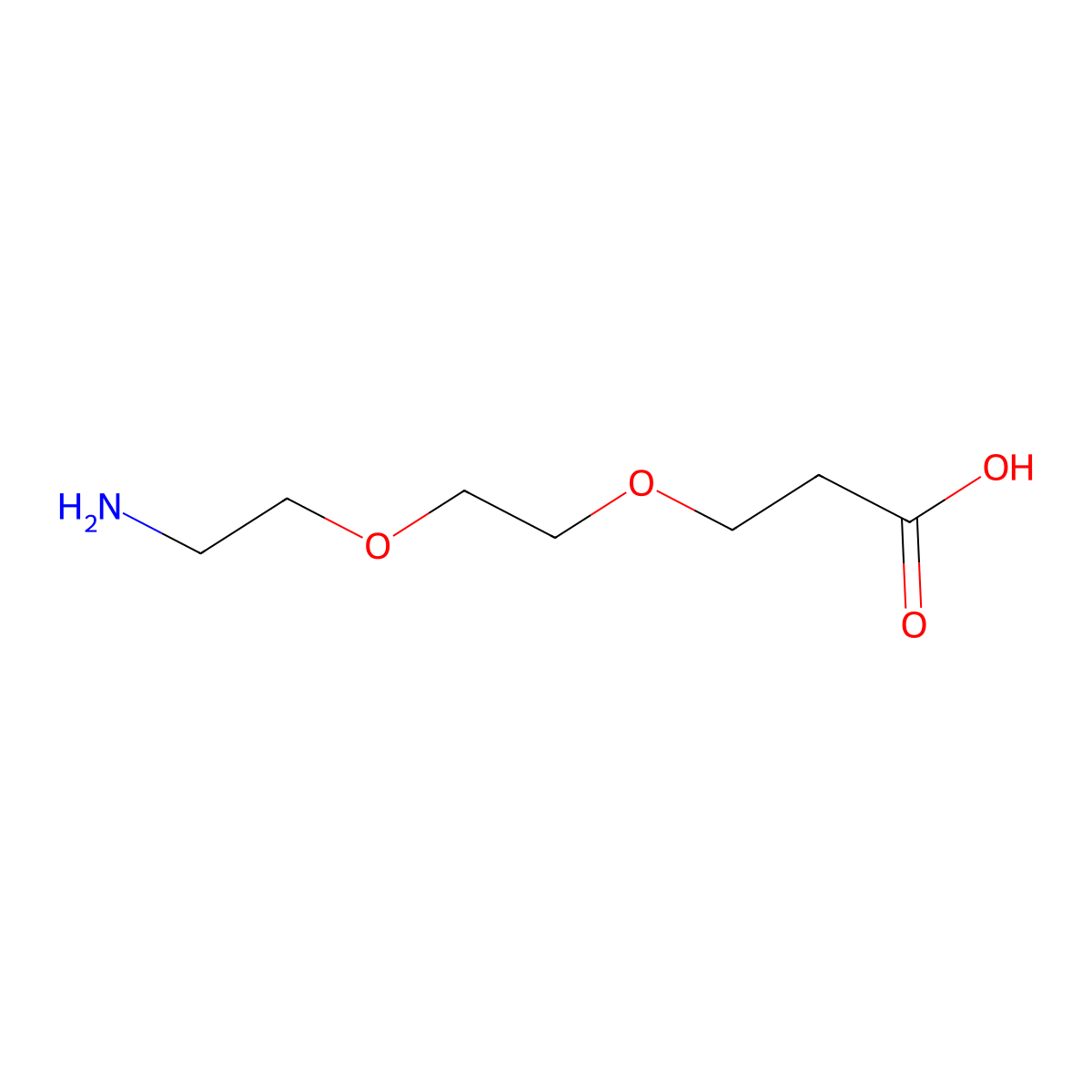 Polyethylene glycol 2-aminoethyl 2-carboxyethyl ether molecular structure, CAS 791028-27-8