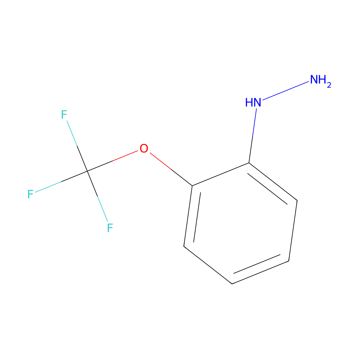 (2-(Trifluoromethoxy)phenyl)hydrazine molecular structure, CAS 791029-98-6