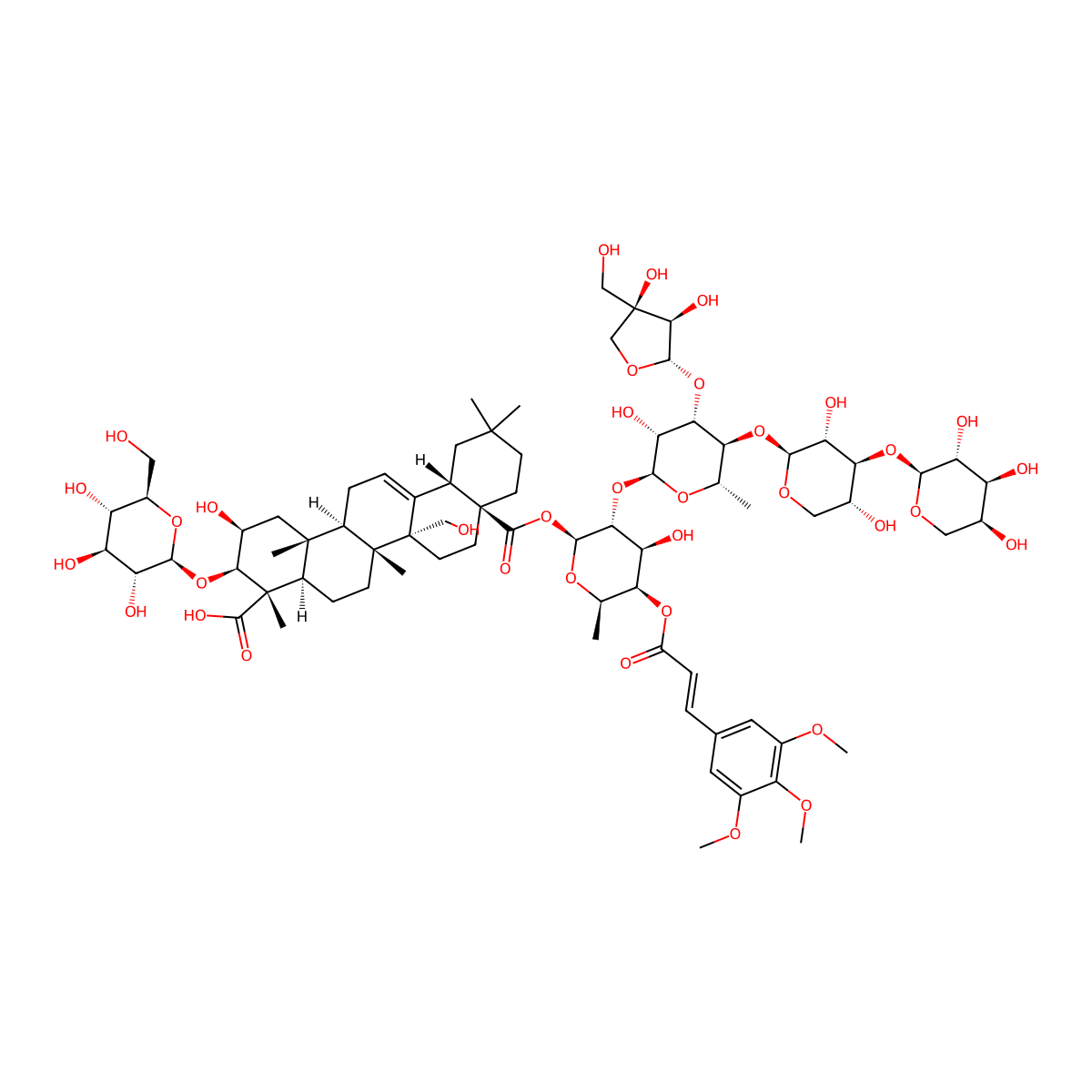 Onjisaponin F molecular structure, CAS 79103-90-5