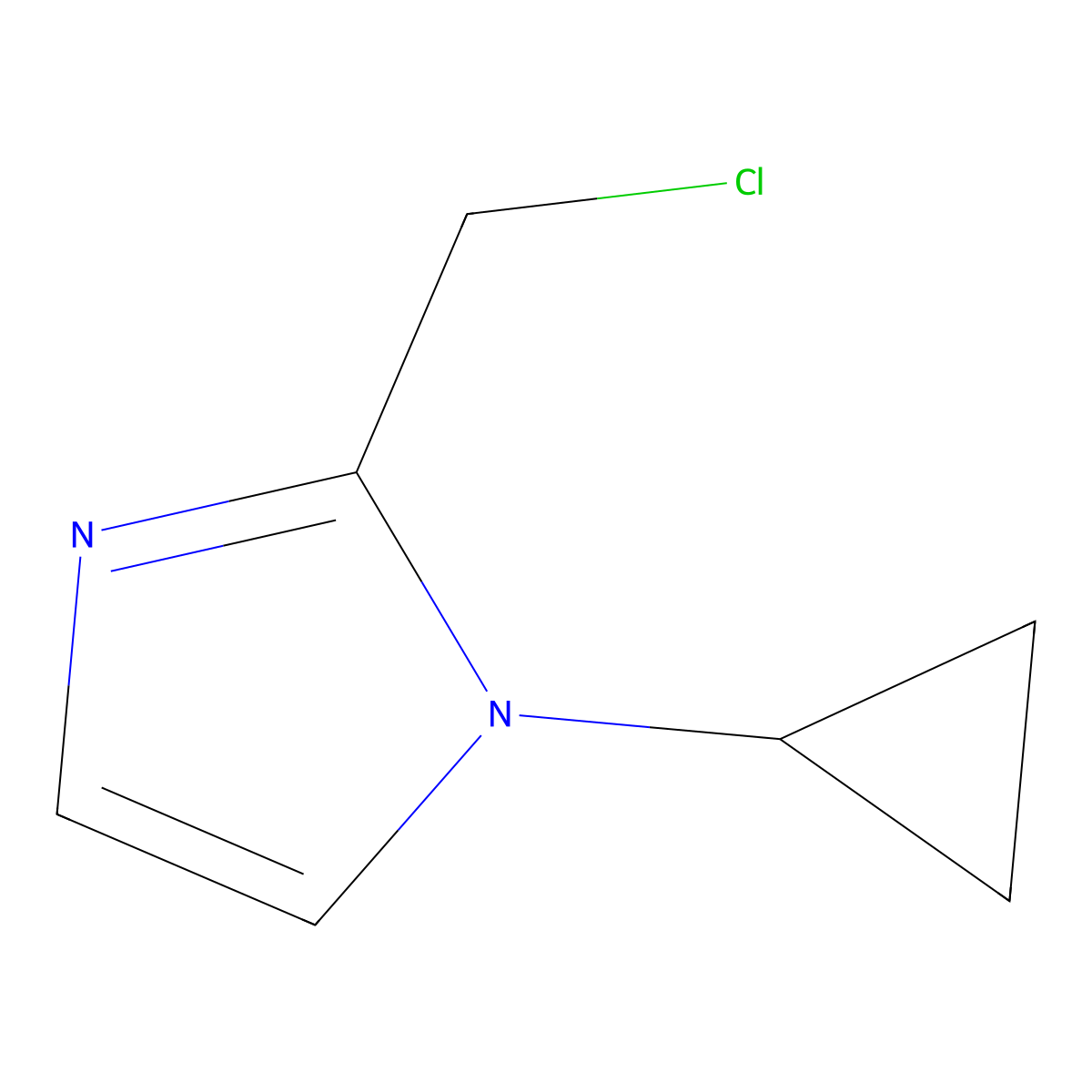2-(chloromethyl)-1-cyclopropyl-1H-imidazole molecular structure, CAS 791030-60-9