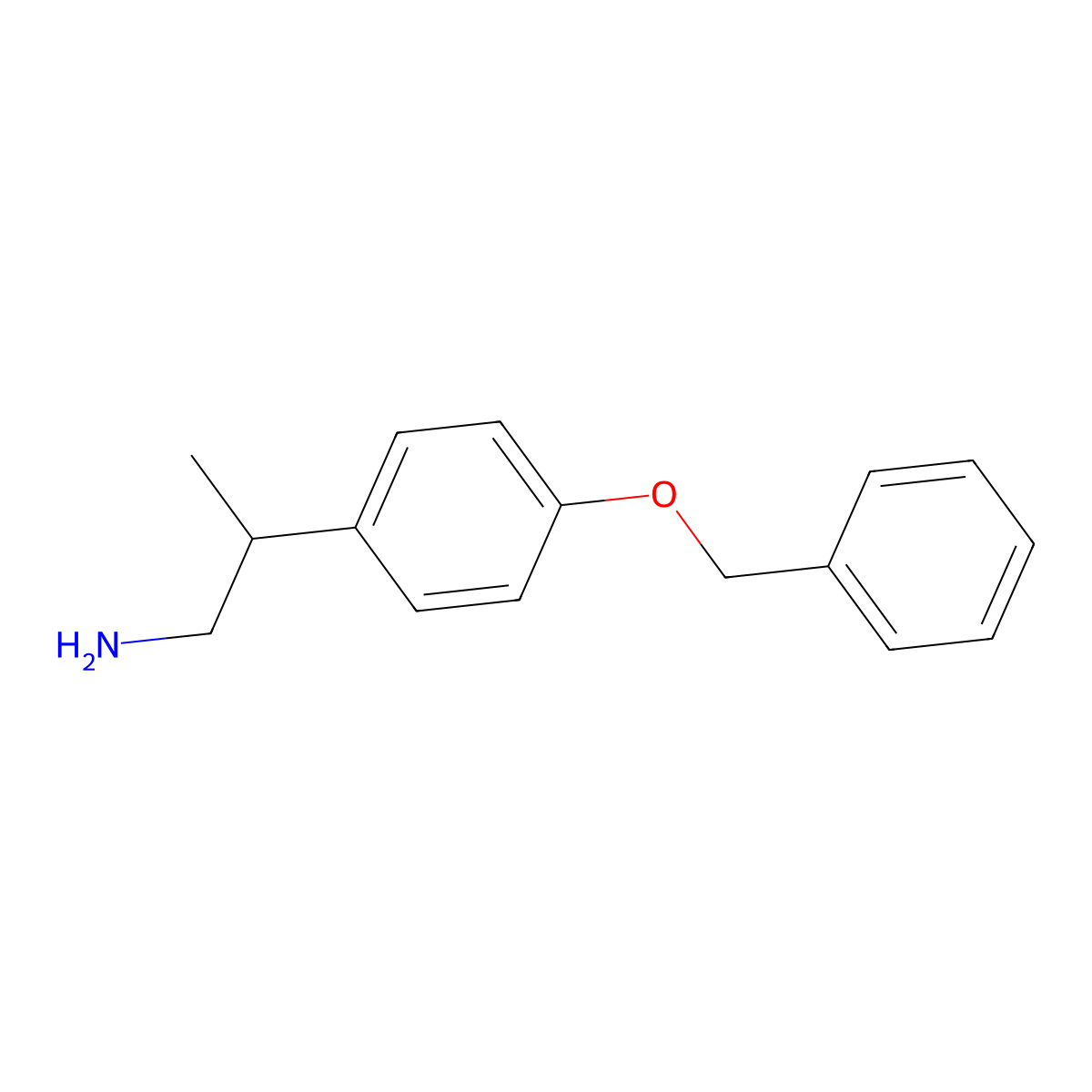 2-[4-(Benzyloxy)phenyl]propan-1-amine molecular structure, CAS 791046-00-9