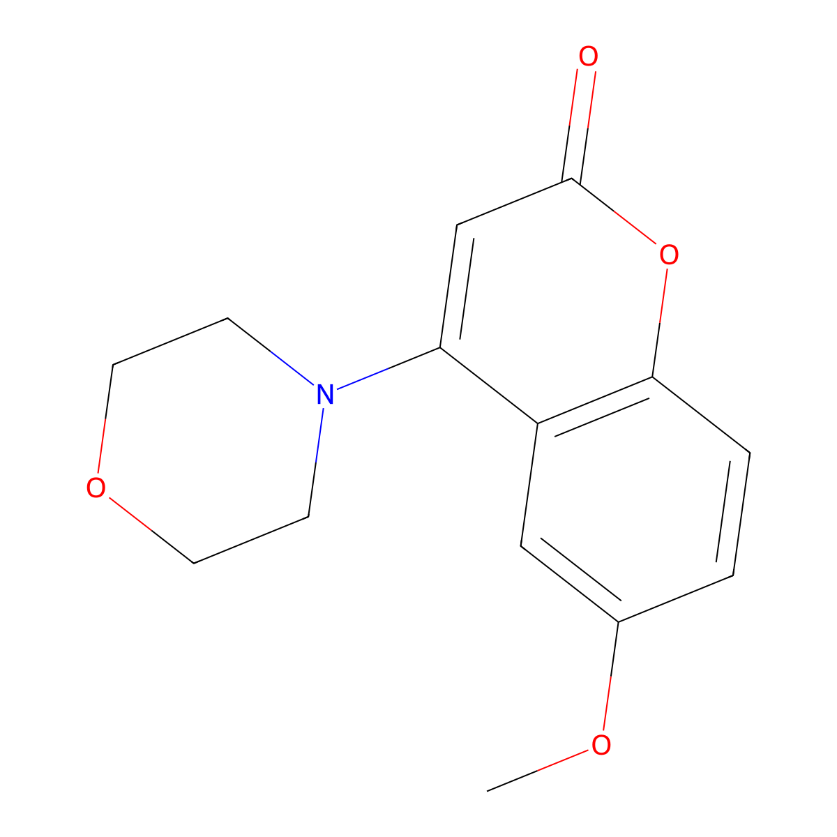 6-methoxy-4-morpholino-2H-chromen-2-one molecular structure, CAS 79105-88-7