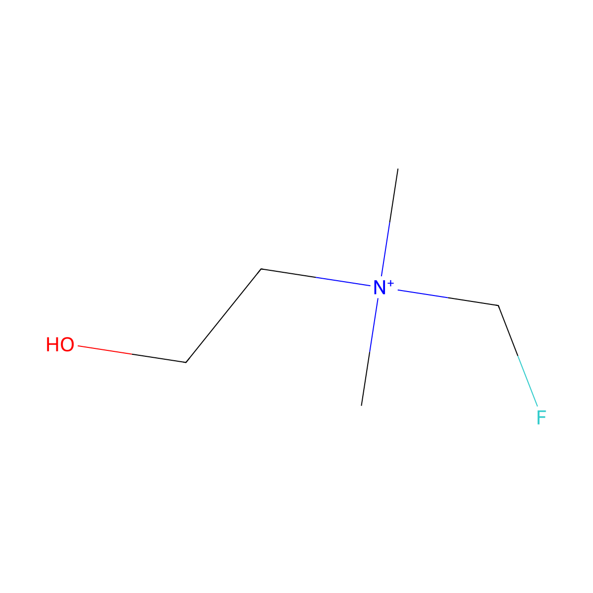 Fluorocholine molecular structure, CAS 791056-61-6