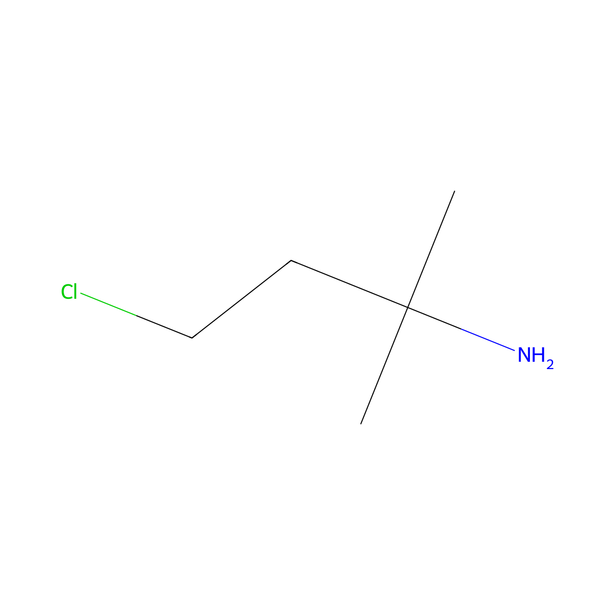 4-Chloro-2-methylbutan-2-amine molecular structure, CAS 791062-21-0