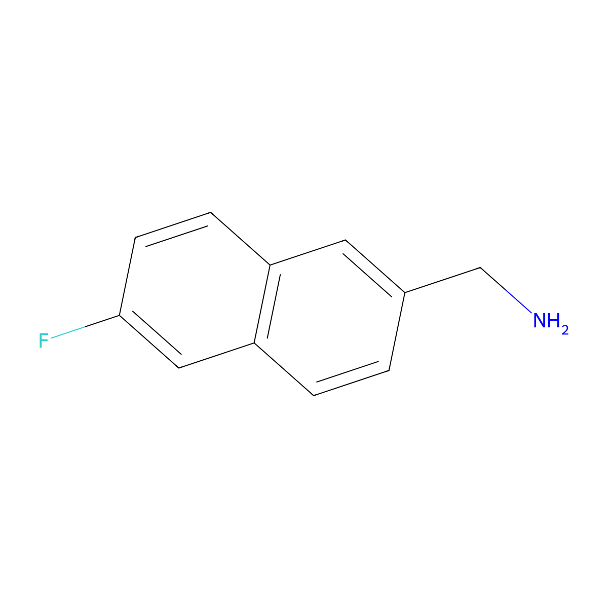 2-(Aminomethyl)-6-fluoronaphthalene molecular structure, CAS 791062-74-3