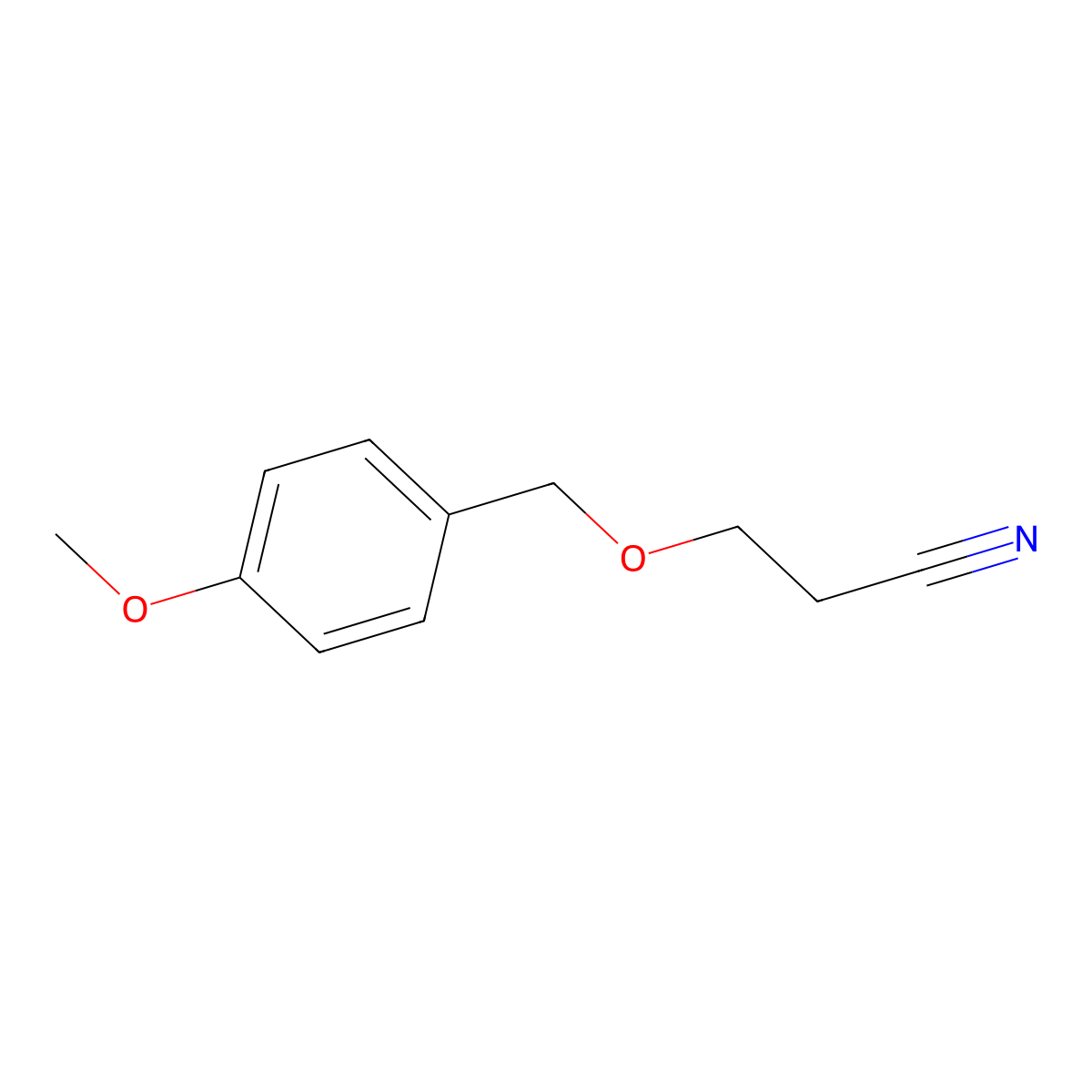 3-[(4-Methoxyphenyl)methoxy]propanenitrile molecular structure, CAS 791067-67-9
