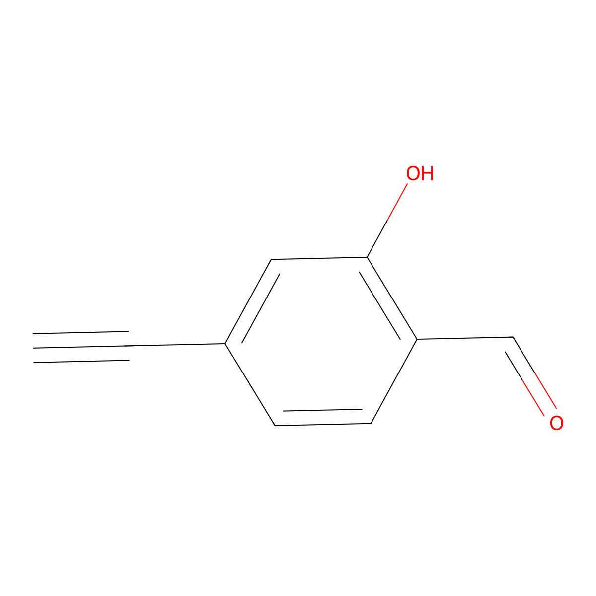 4-Ethynyl-2-hydroxybenzaldehyde molecular structure, CAS 791068-99-0