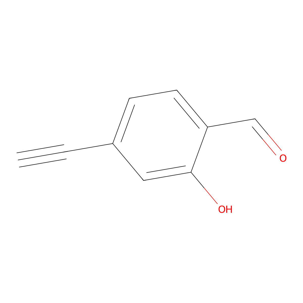 4-Ethynyl-2-hydroxybenzaldehyde molecular structure, CAS 791068-99-0