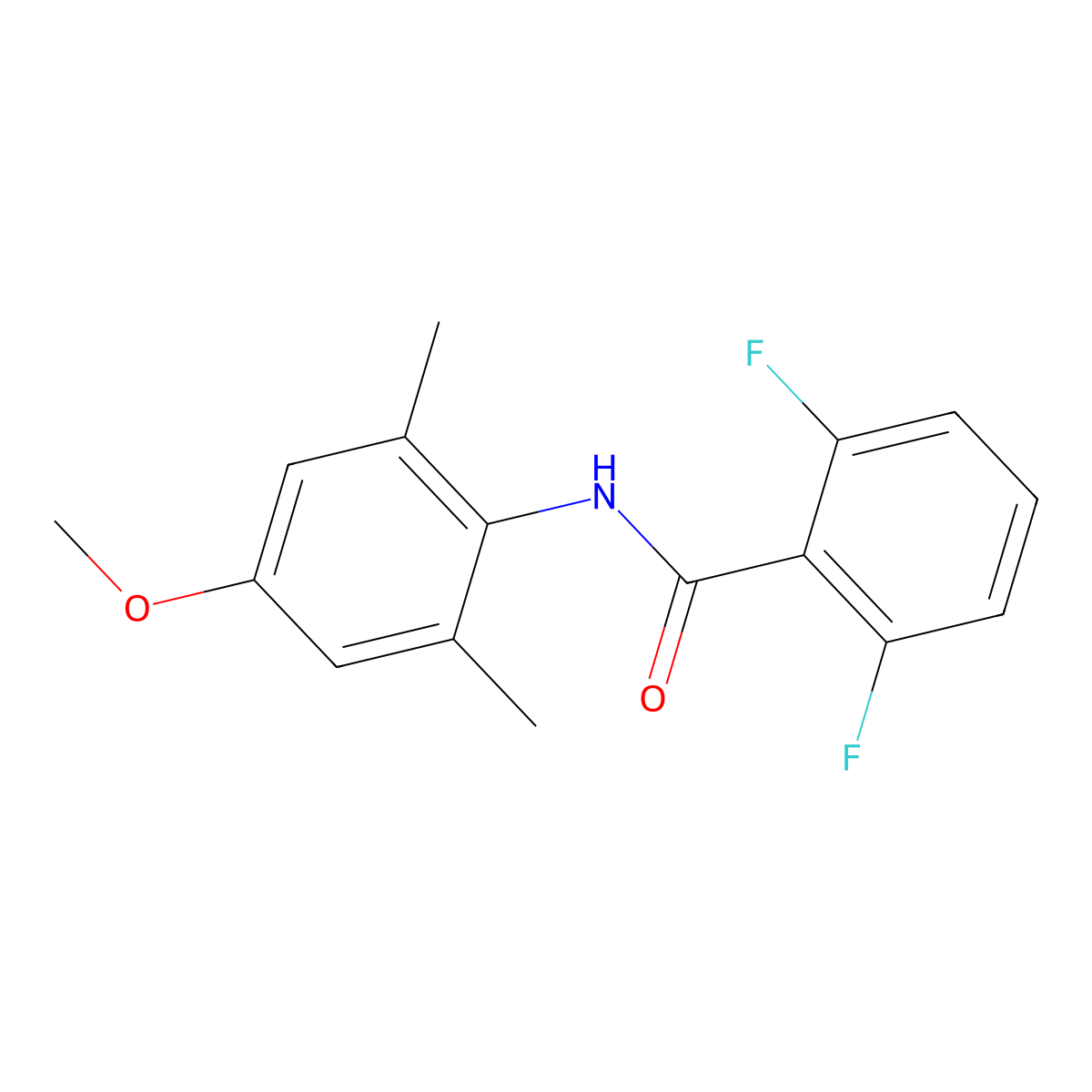 2,6-Difluoro-N-(4-methoxy-2,6-dimethylphenyl)benzamide molecular structure, CAS 791073-48-8