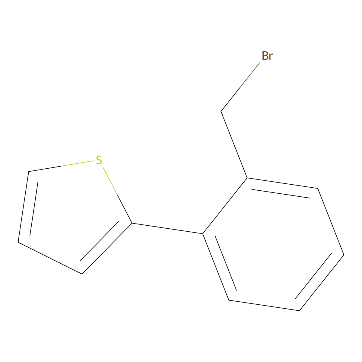 2-[2-(Bromomethyl)phenyl]thiophene molecular structure, CAS 791078-04-1