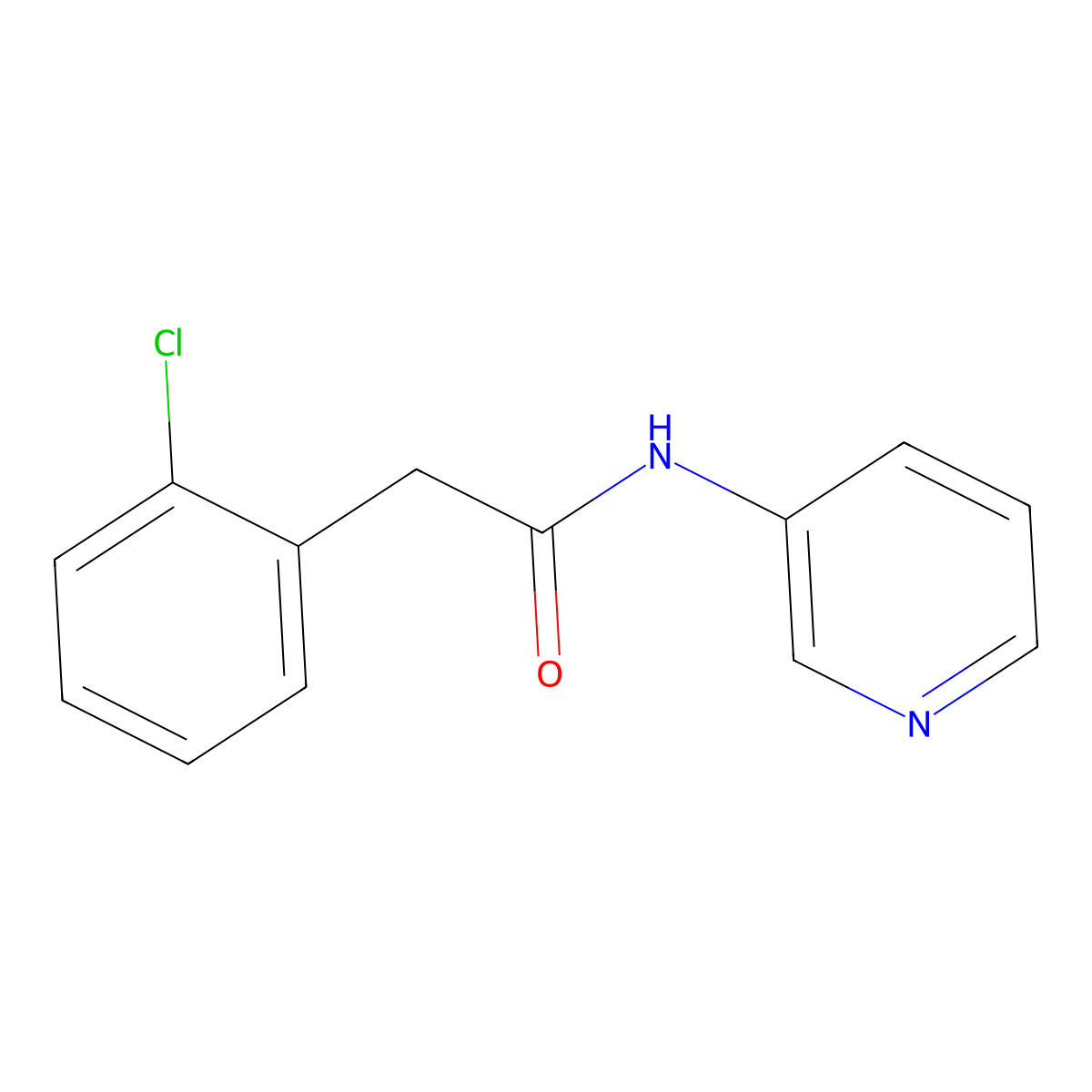 2-(2-chlorophenyl)-N-pyridin-3-ylacetamide molecular structure, CAS 791083-82-4