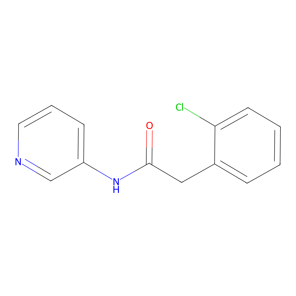 2-(2-chlorophenyl)-N-pyridin-3-ylacetamide molecular structure, CAS 791083-82-4