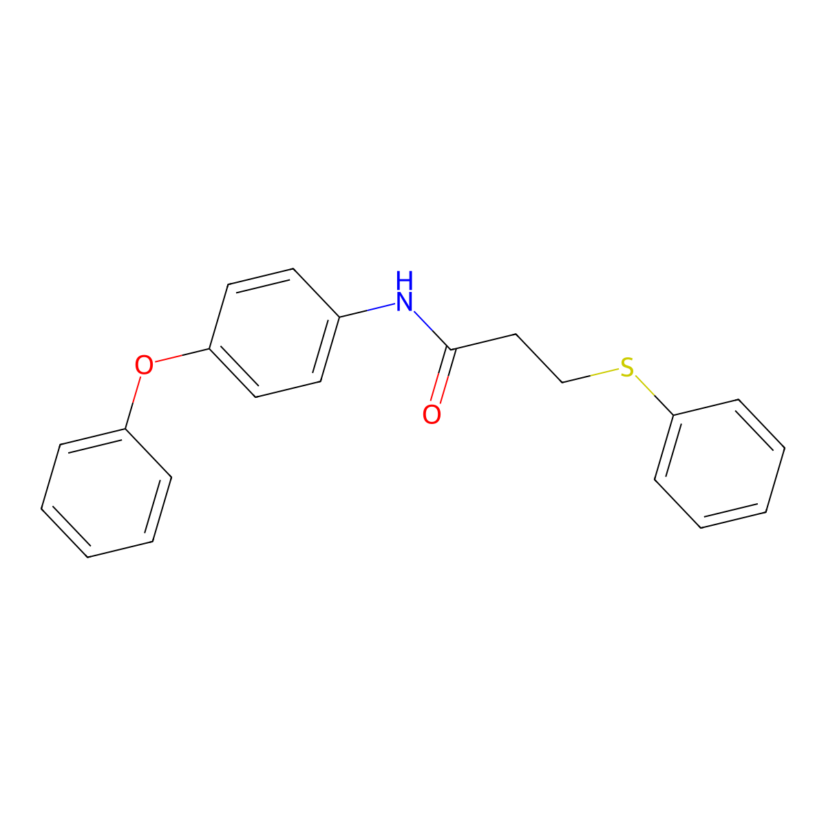 N-(4-phenoxyphenyl)-3-phenylsulfanylpropanamide molecular structure, CAS 791086-52-7