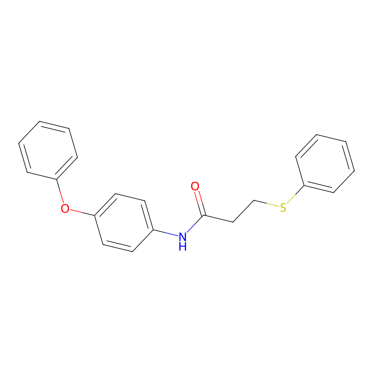 N-(4-phenoxyphenyl)-3-phenylsulfanylpropanamide molecular structure, CAS 791086-52-7