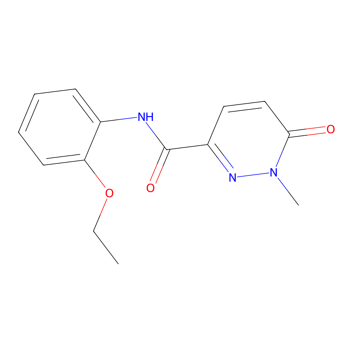 N-(2-ethoxyphenyl)-1-methyl-6-oxo-1,6-dihydropyridazine-3-carboxamide molecular structure, CAS 791091-84-4