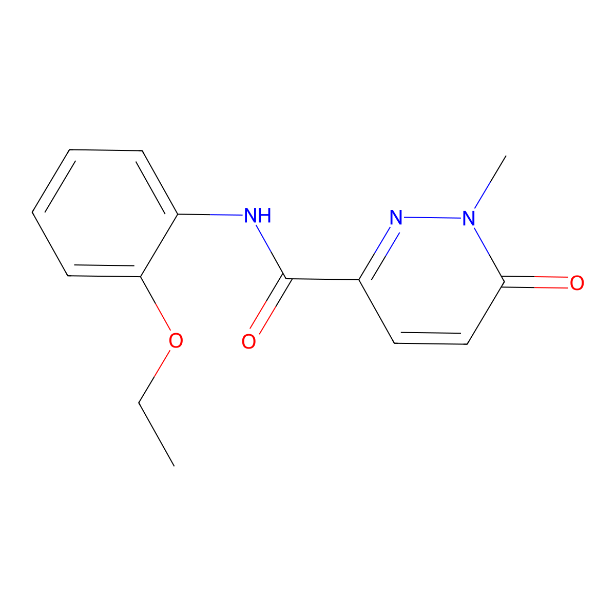N-(2-ethoxyphenyl)-1-methyl-6-oxo-1,6-dihydropyridazine-3-carboxamide molecular structure, CAS 791091-84-4