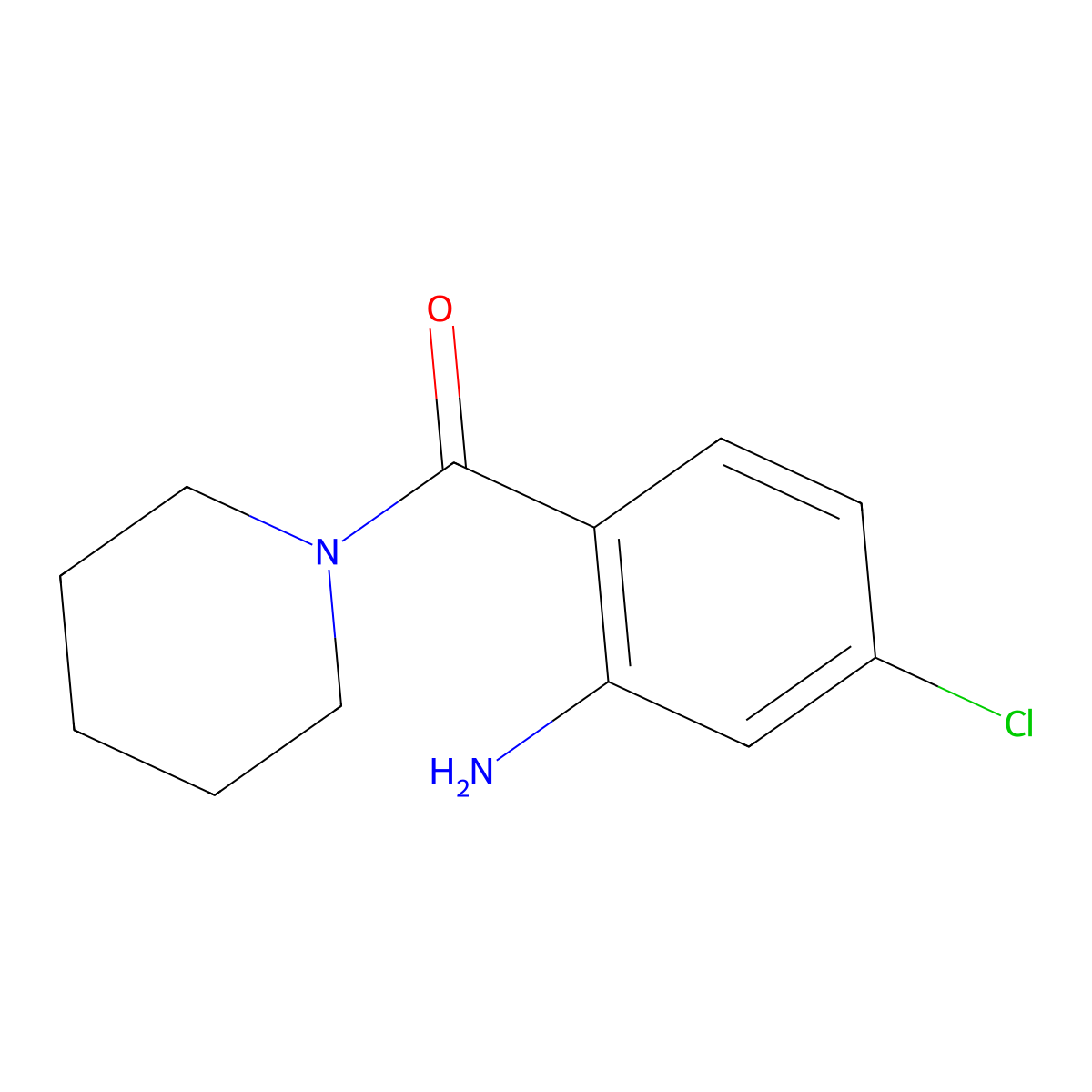 5-Chloro-2-(piperidine-1-carbonyl)aniline molecular structure, CAS 791098-01-6