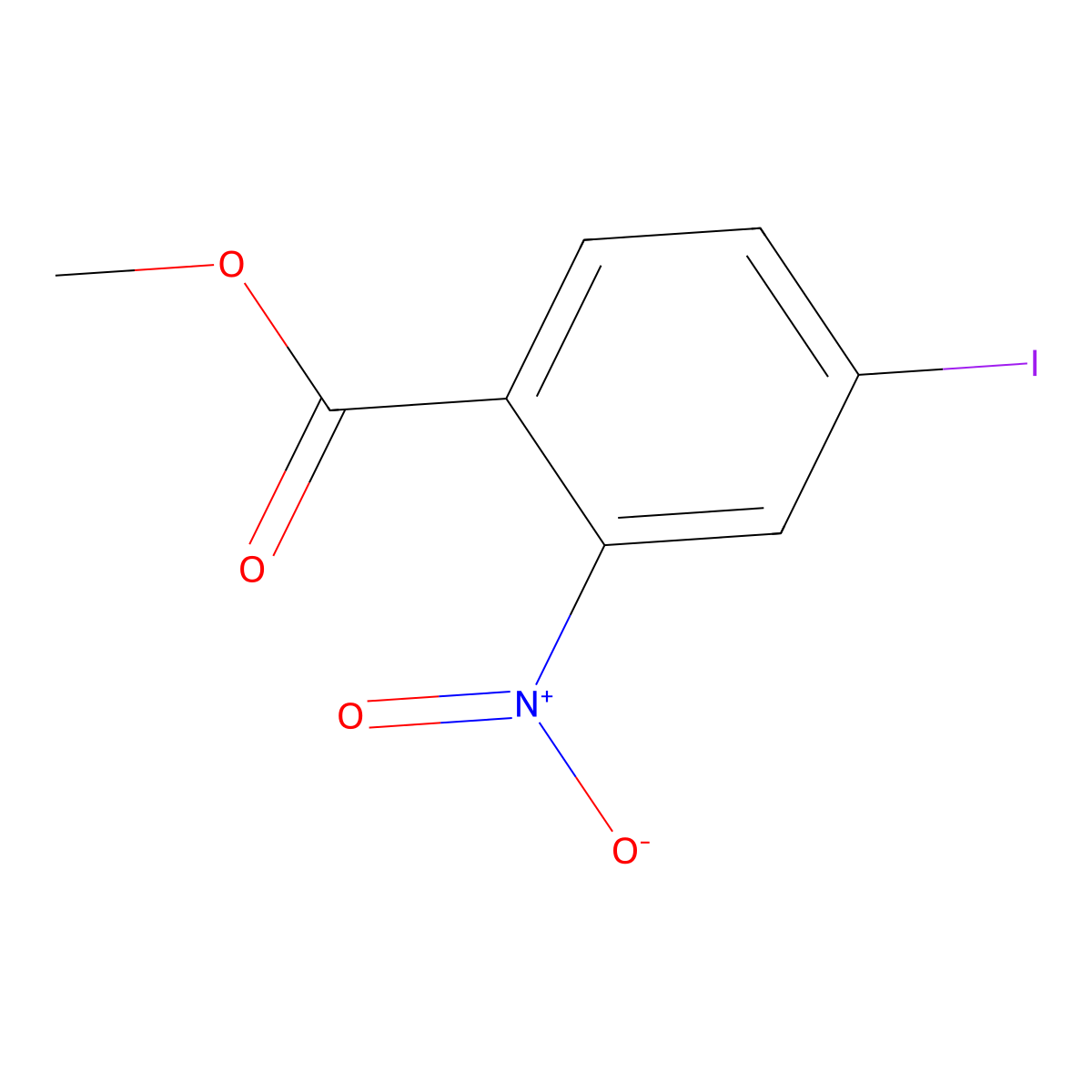 Methyl 4-iodo-2-nitrobenzoate molecular structure, CAS 791098-21-0