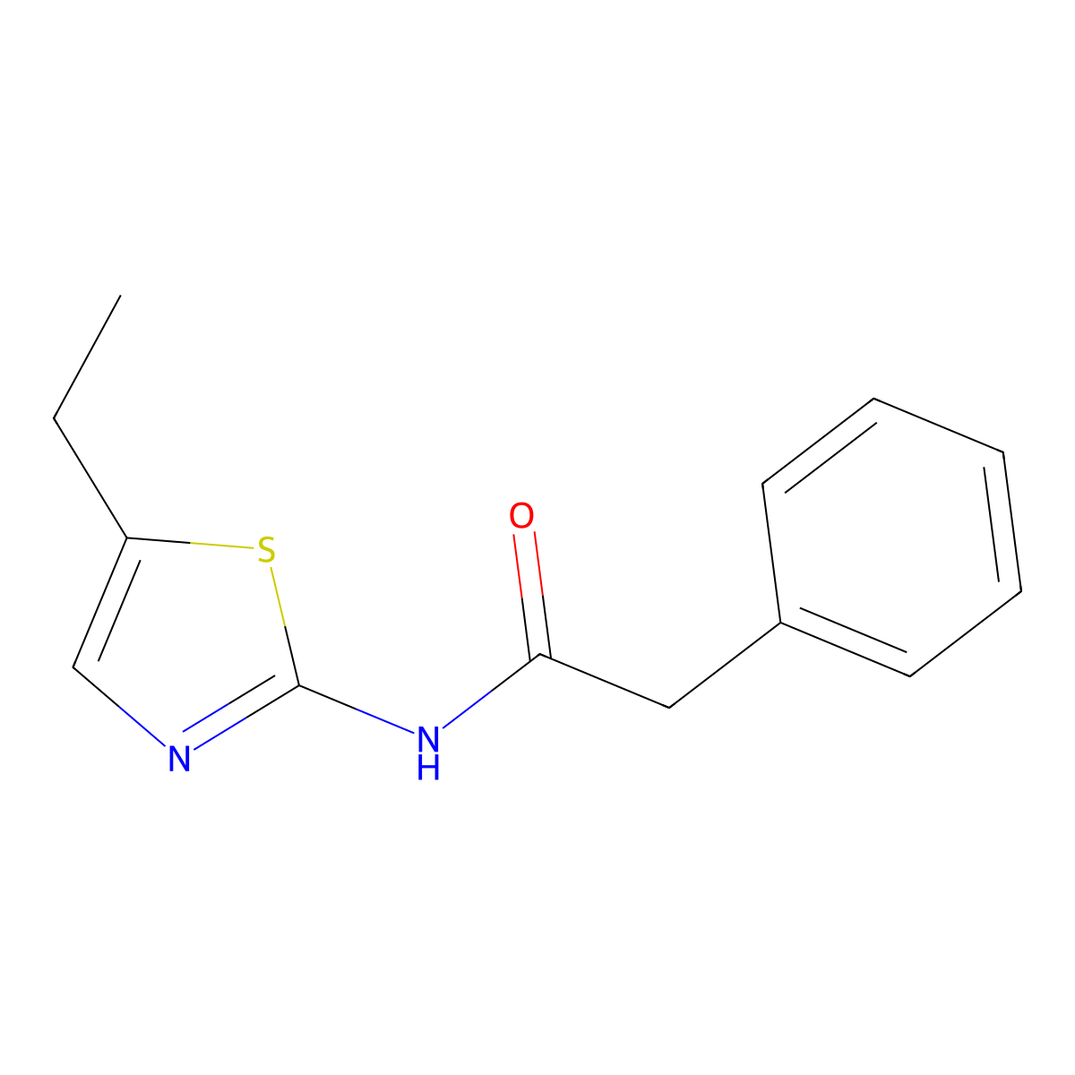 N-(5-Ethylthiazol-2-yl)-2-phenylacetamide molecular structure, CAS 791122-39-9