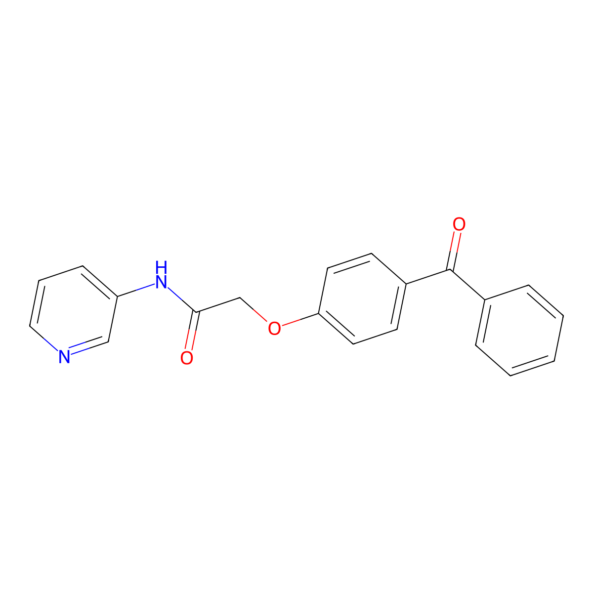 2-(4-benzoylphenoxy)-N-pyridin-3-ylacetamide molecular structure, CAS 791127-70-3