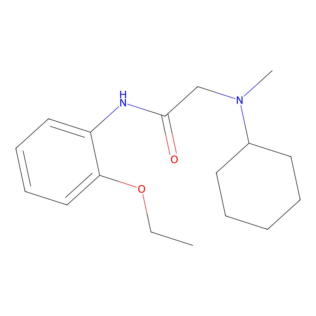 2-[cyclohexyl(methyl)amino]-N-(2-ethoxyphenyl)acetamide molecular structure, CAS 791129-83-4