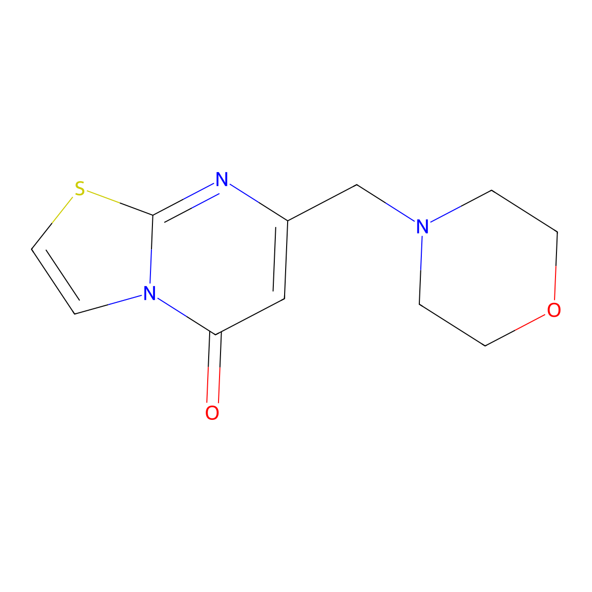 7-(Morpholin-4-ylmethyl)-[1,3]thiazolo[3,2-a]pyrimidin-5-one molecular structure, CAS 791133-06-7
