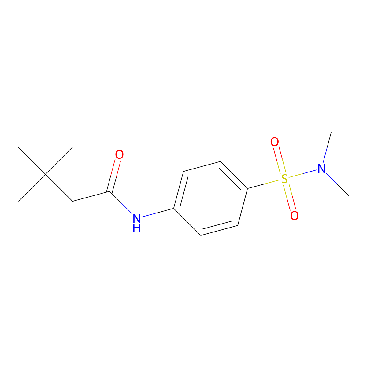 N-[4-(dimethylsulfamoyl)phenyl]-3,3-dimethylbutanamide molecular structure, CAS 791134-87-7