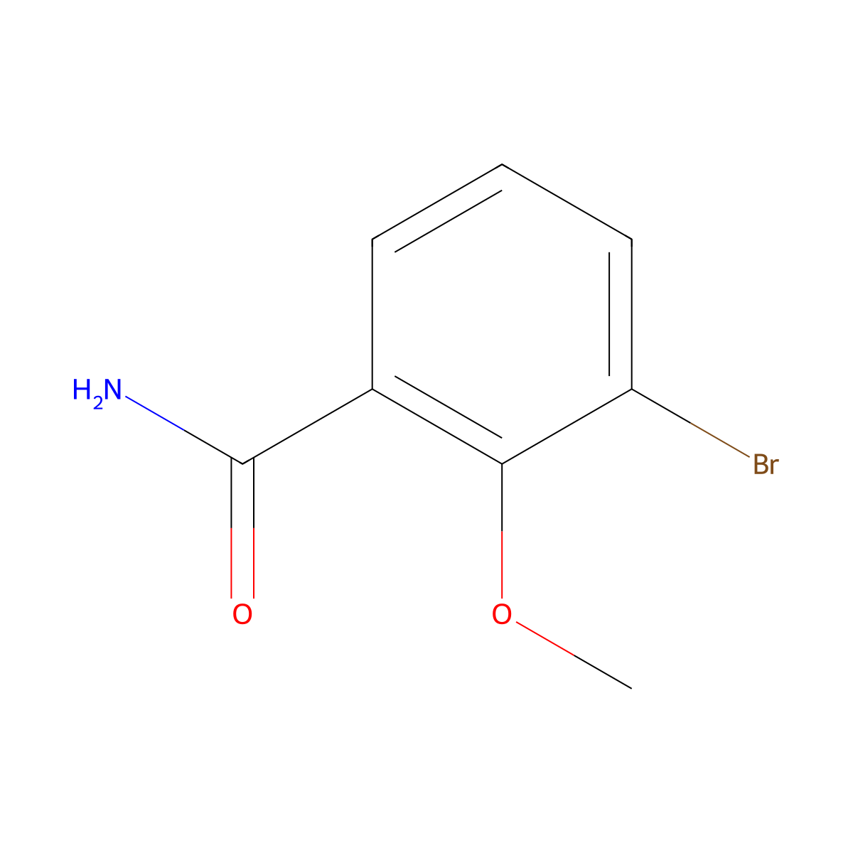 3-Bromo-2-methoxybenzamide molecular structure, CAS 791136-88-4