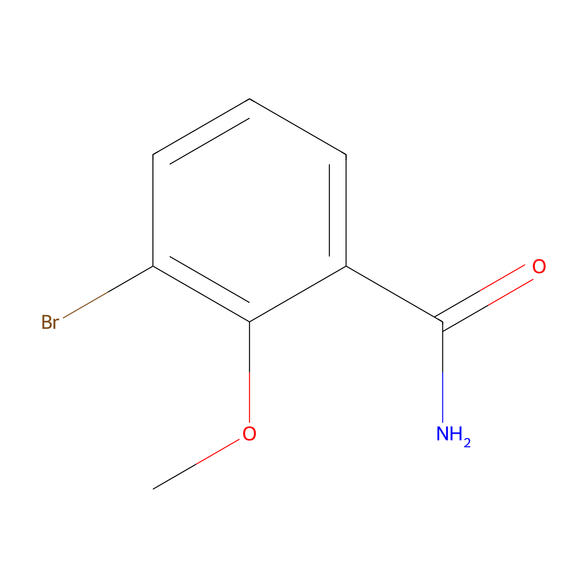3-Bromo-2-methoxybenzamide molecular structure, CAS 791136-88-4