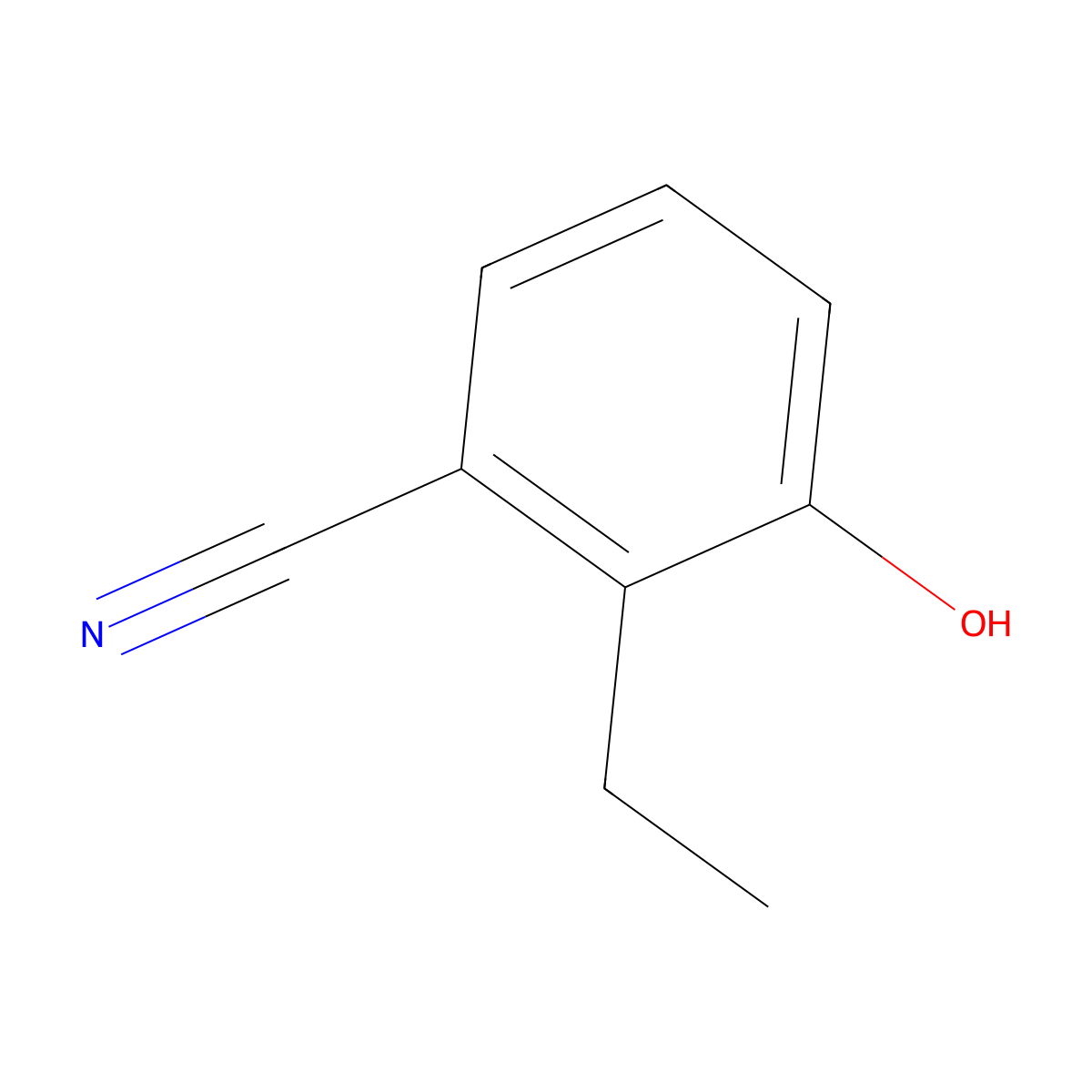 2-Ethyl-3-hydroxybenzonitrile molecular structure, CAS 791137-12-7