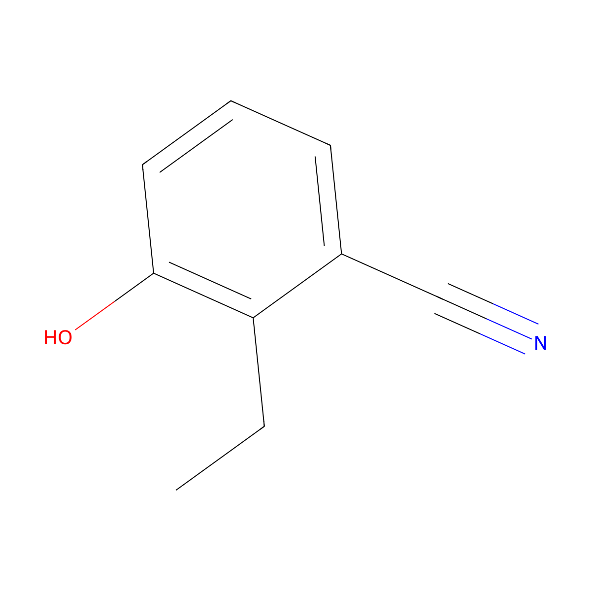 2-Ethyl-3-hydroxybenzonitrile molecular structure, CAS 791137-12-7