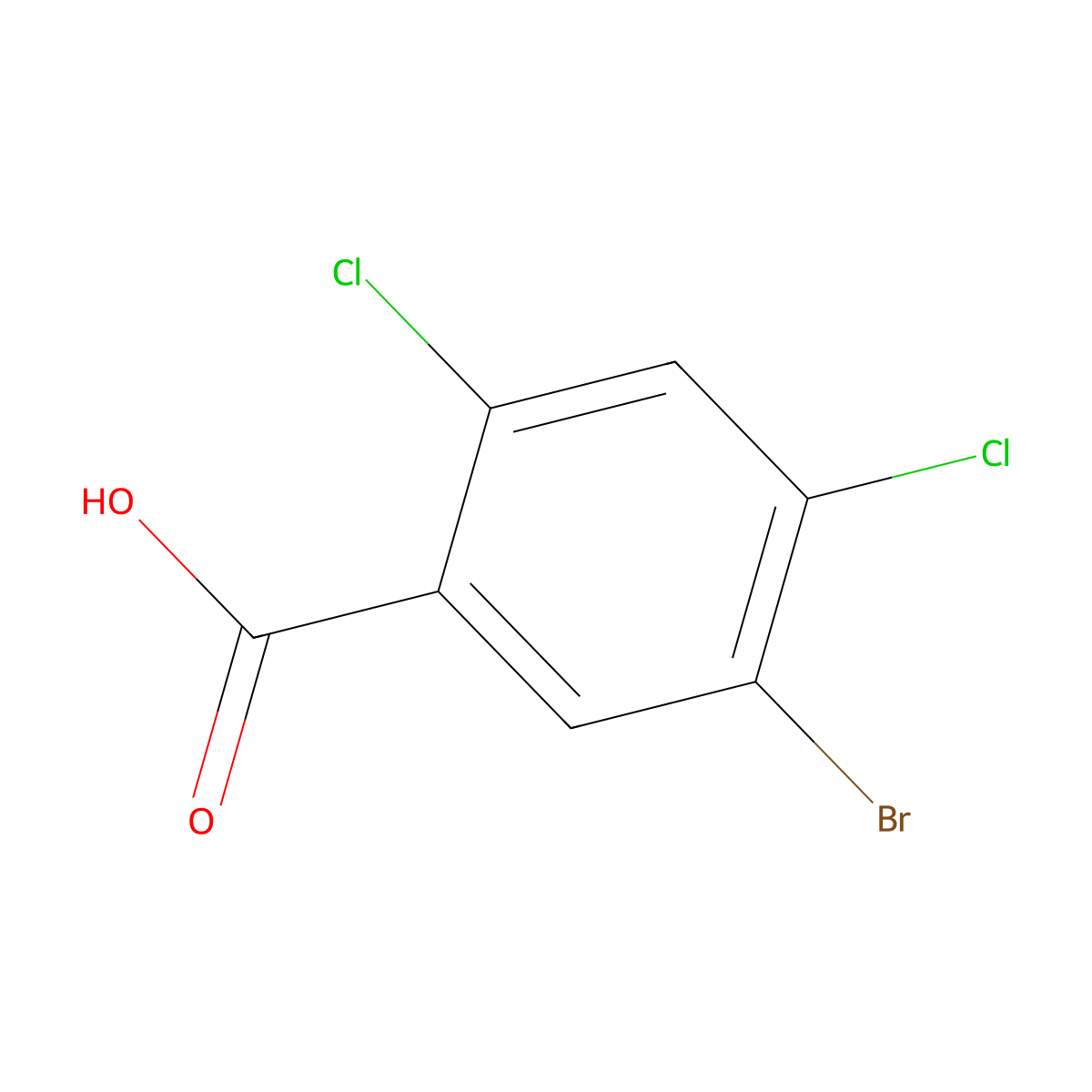5-Bromo-2,4-dichlorobenzoic acid molecular structure, CAS 791137-20-7