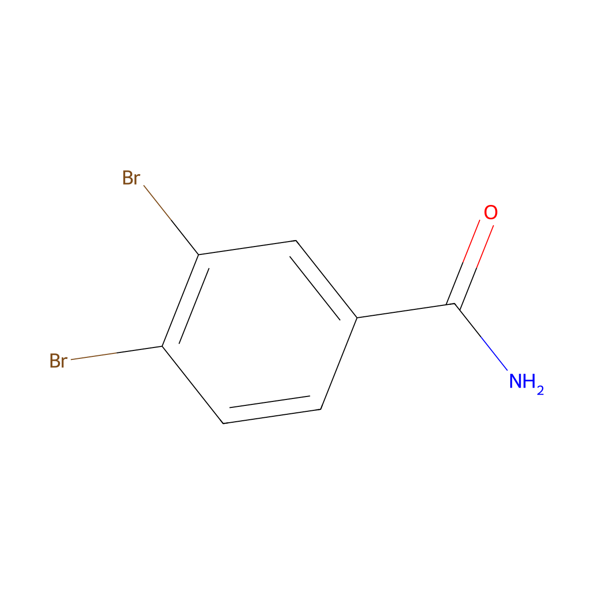 3,4-Dibromobenzamide molecular structure, CAS 791137-21-8