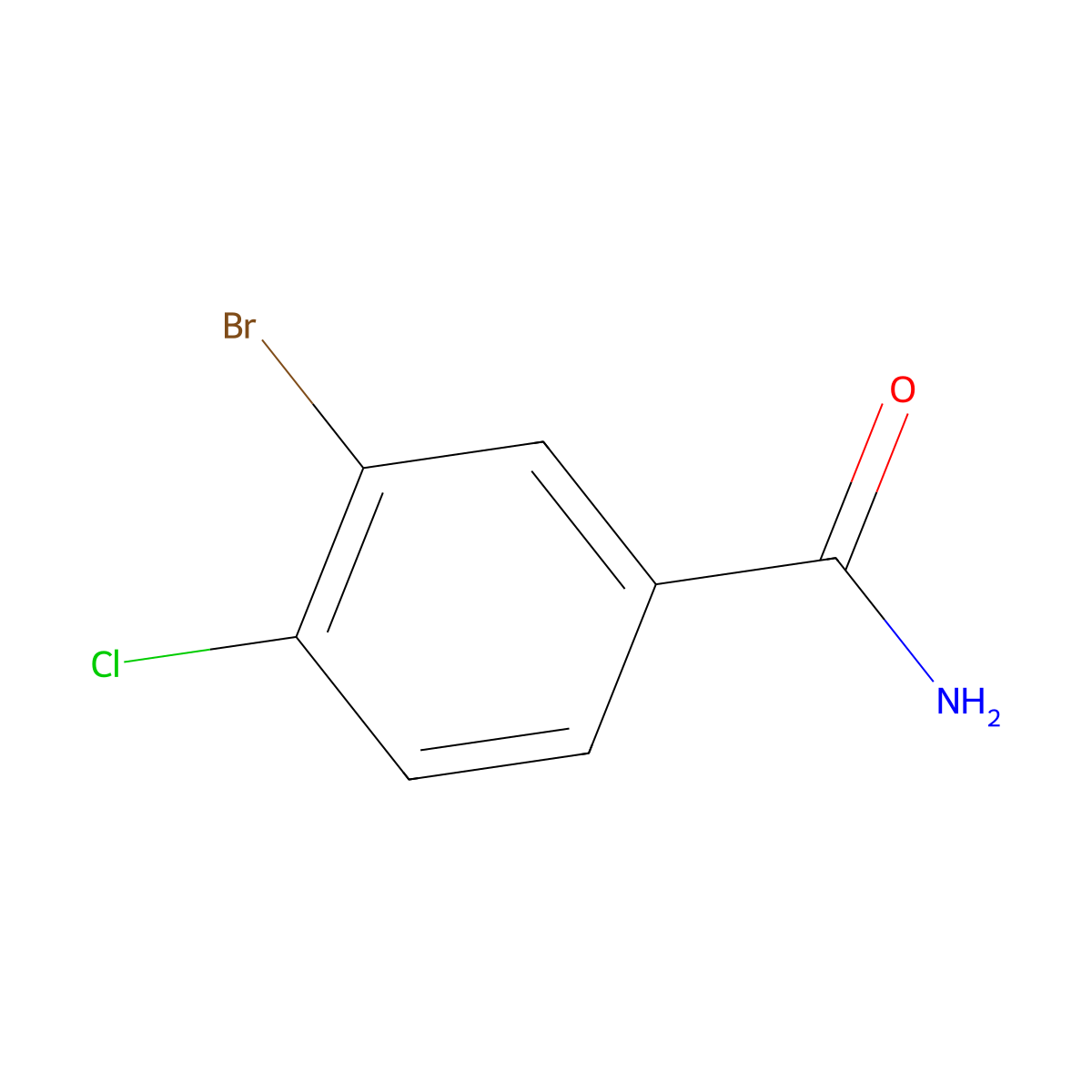 3-Bromo-4-chlorobenzamide molecular structure, CAS 791137-22-9