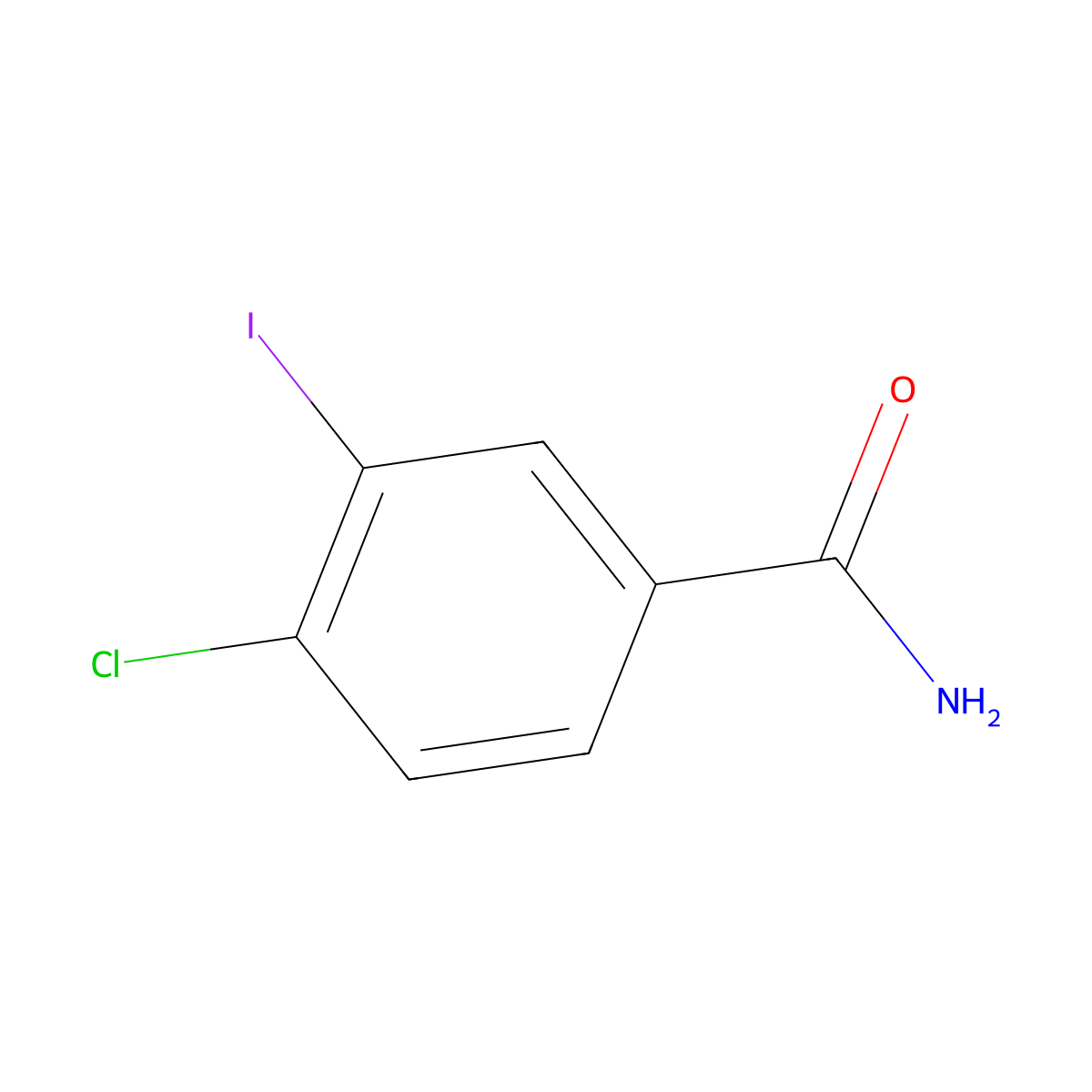 4-Chloro-3-iodobenzamide molecular structure, CAS 791137-24-1
