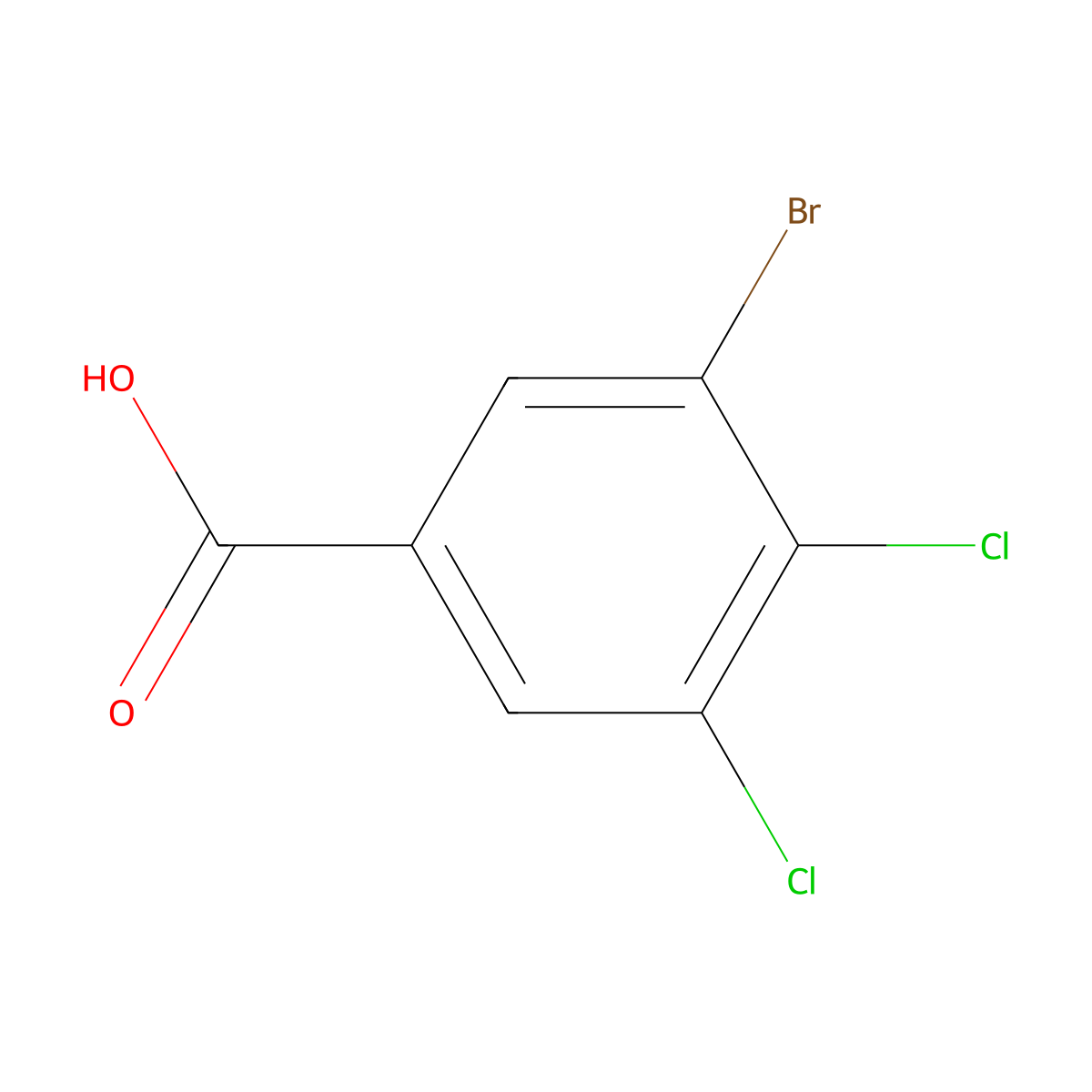 3-Bromo-4,5-dichlorobenzoic acid molecular structure, CAS 791137-25-2