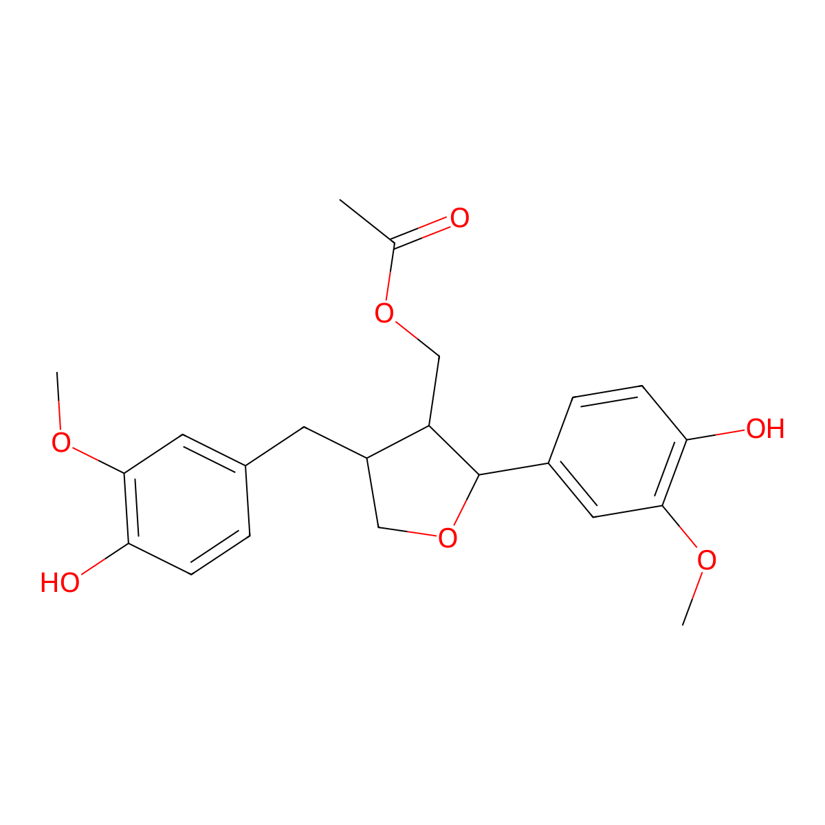 Lariciresinol Acetate molecular structure, CAS 79114-77-5