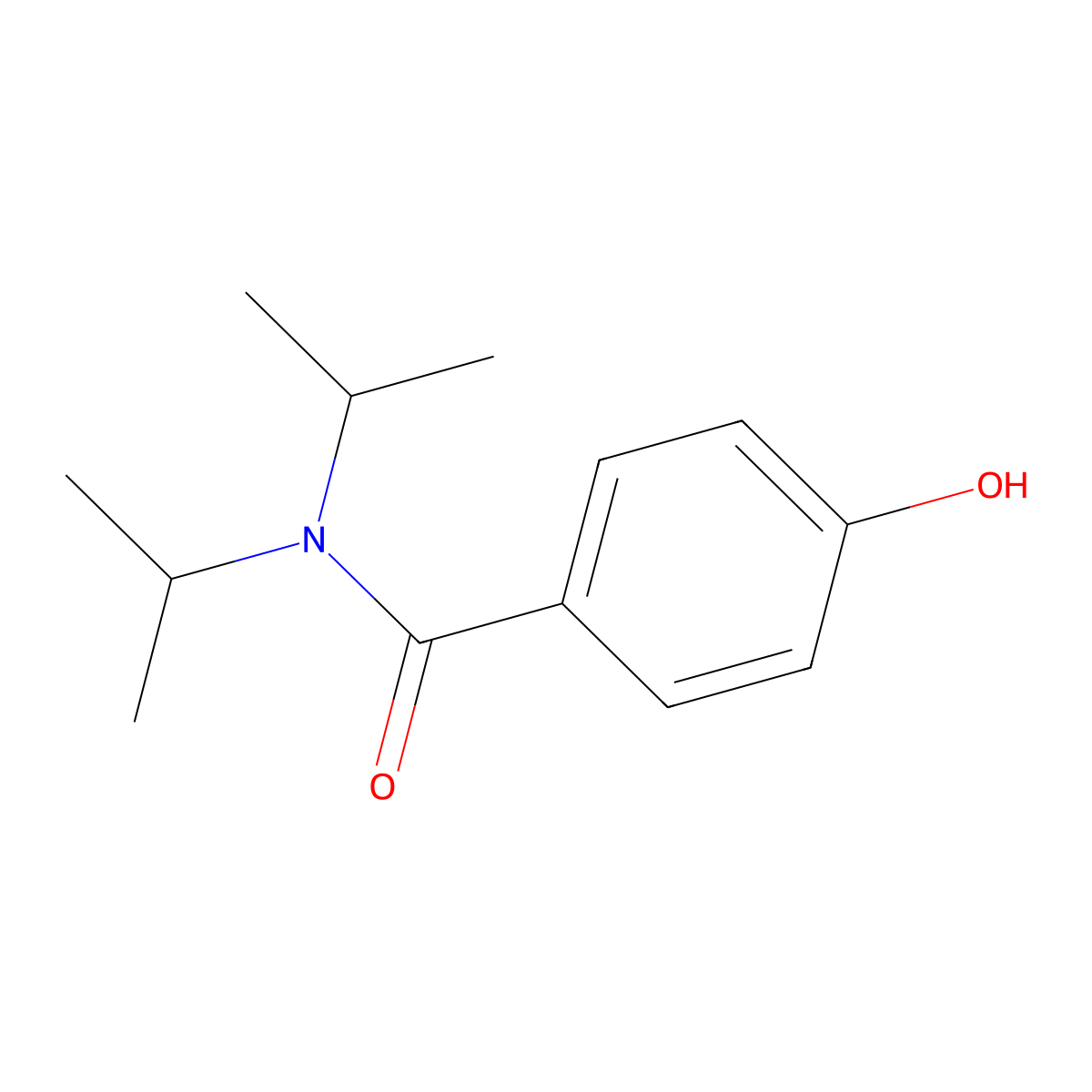4-hydroxy-N,N-bis(propan-2-yl)benzamide molecular structure, CAS 79119-46-3