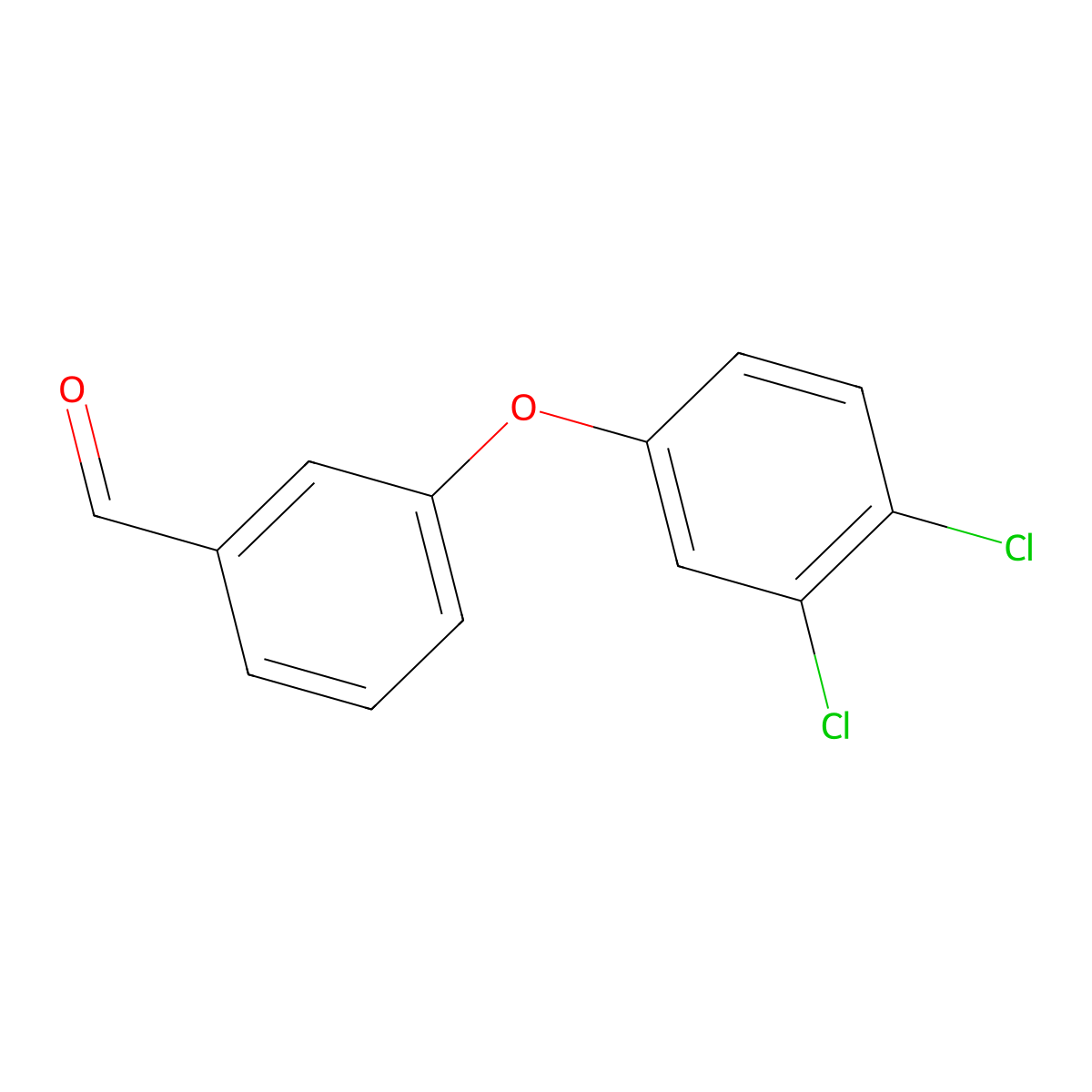 3-(3,4-Dichlorophenoxy)benzaldehyde molecular structure, CAS 79124-76-8